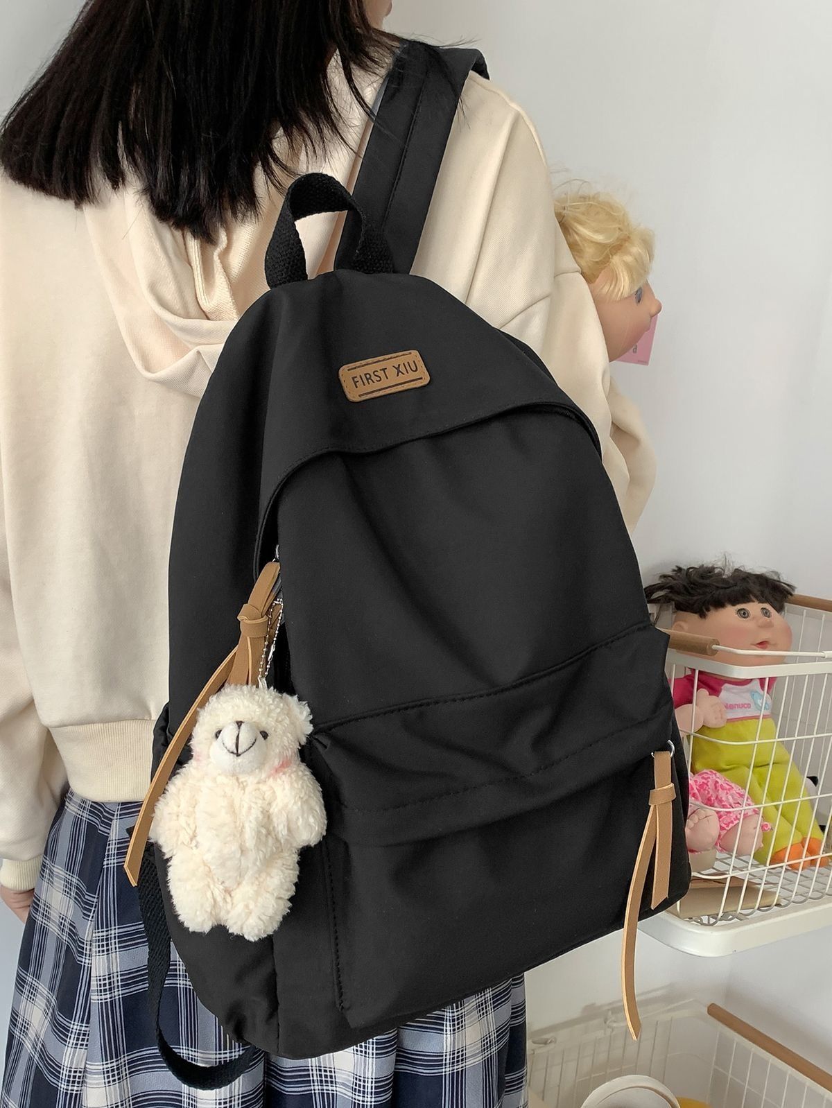Small 15 L Laptop Backpack Canvas 15L Backpack For Girls Without Teddy-image-29