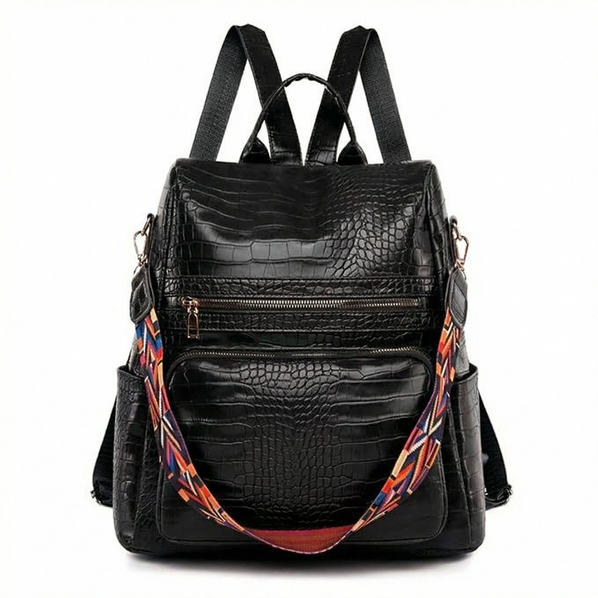 houseofcommon Medium 25 L Backpack Medium 25 L Backpack DGEE_DG_015-BLACK-BIG-CROCO (Black)-picture-20
