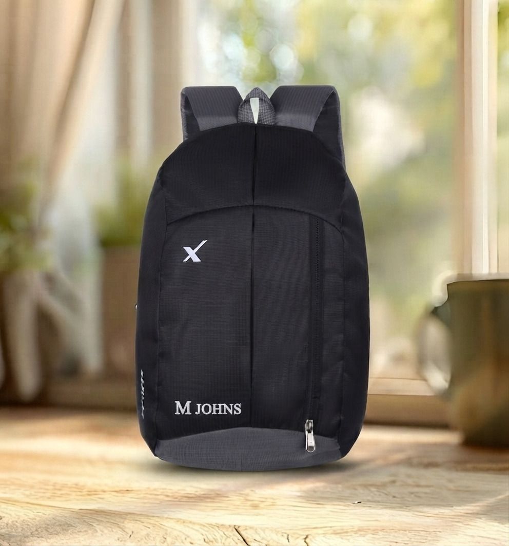 m john's Small 20 L Backpack Premium Casual for College, School & Travel | Stylish Black Bag-picture-18