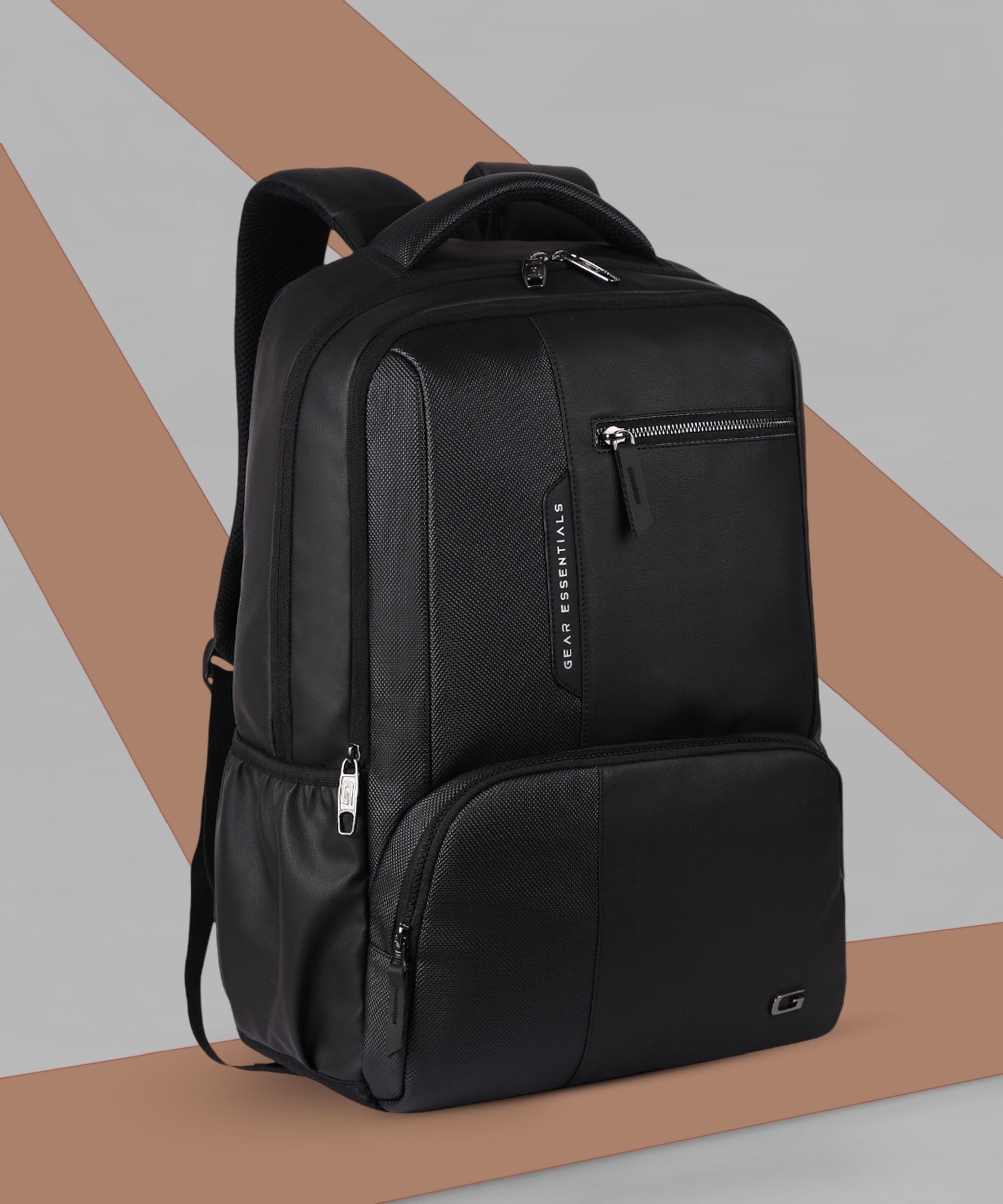 Large 31 L Laptop Backpack Vintage 2 Anti Theft Faux Leather