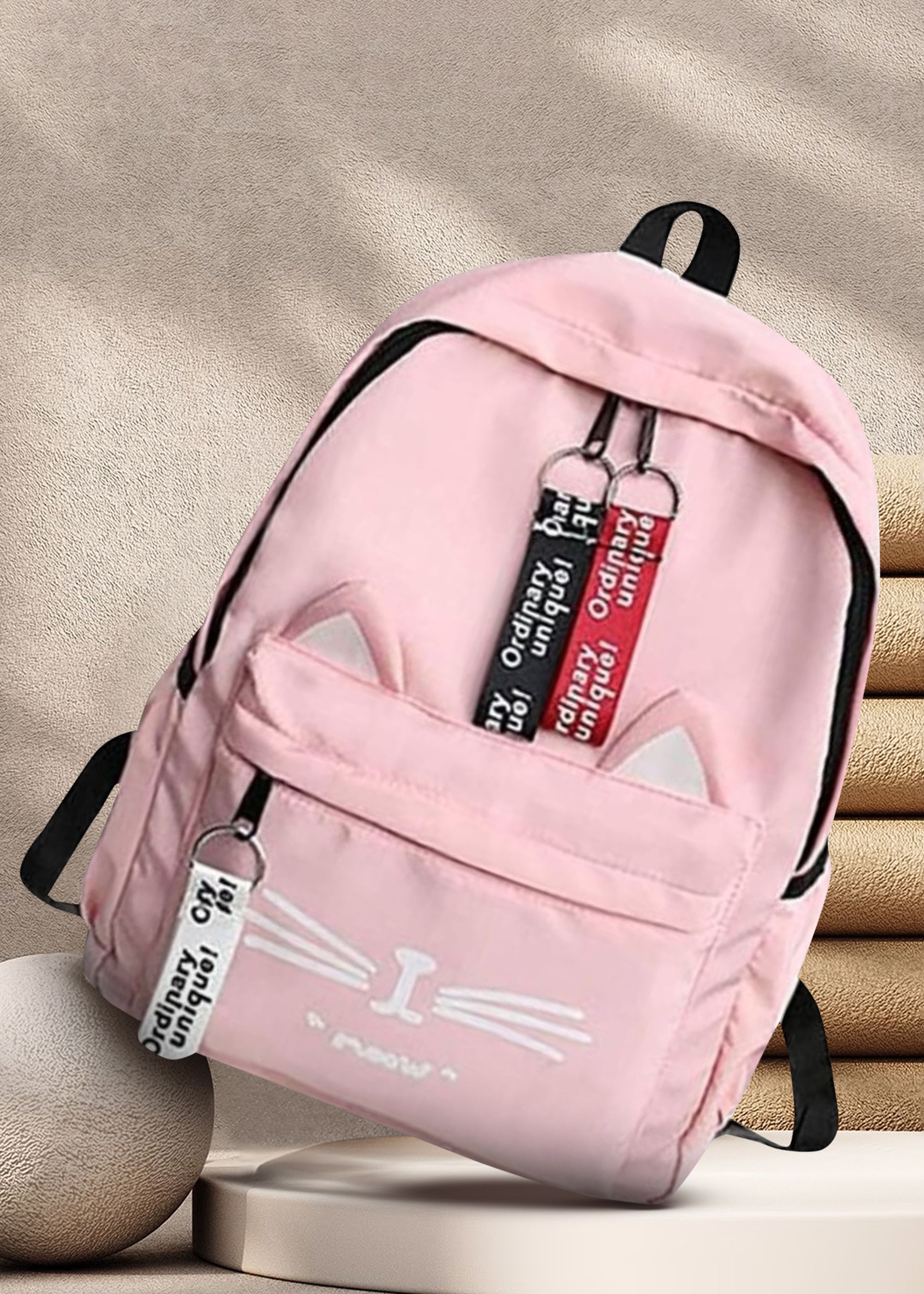 Small 18 L Laptop Backpack Cat Design Fashion Waterproof Women Girls Backpack ladies bag-image-1