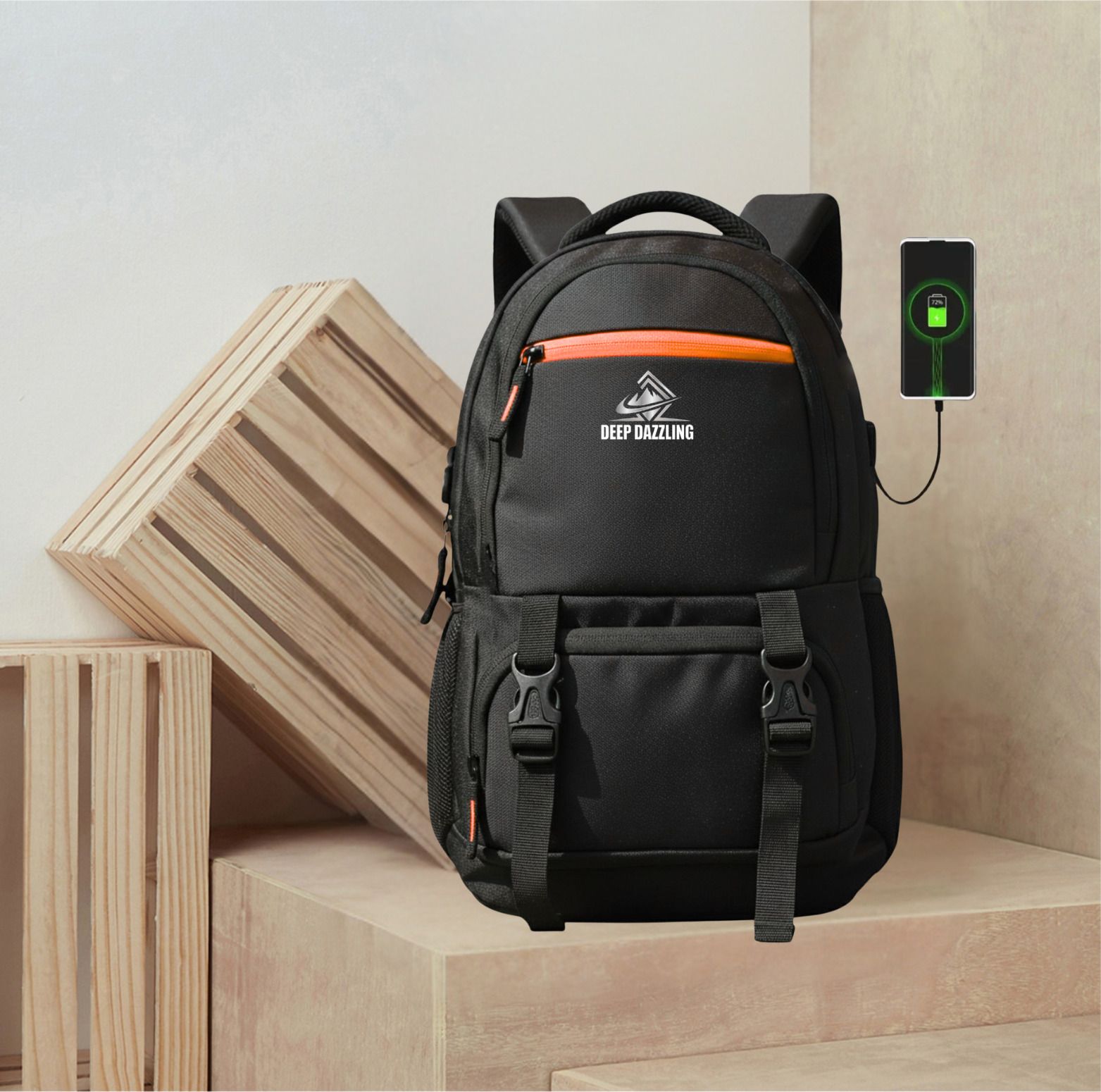 deep dazzling Large 40 L Laptop Backpack | 15.6 Inch Laptop | USB Charging Port | Premium Travel, Office & College Bag-picture-24