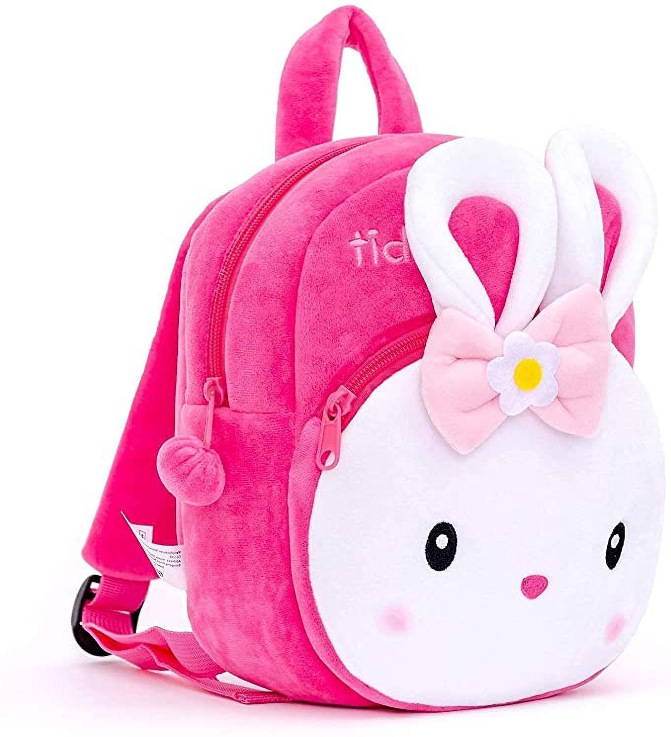 Small 12 L Backpack Kongi Rabbite School Bag Soft Plush Backpacks Baby 1 to 3 Age Boy,Girls Nursery-image-2