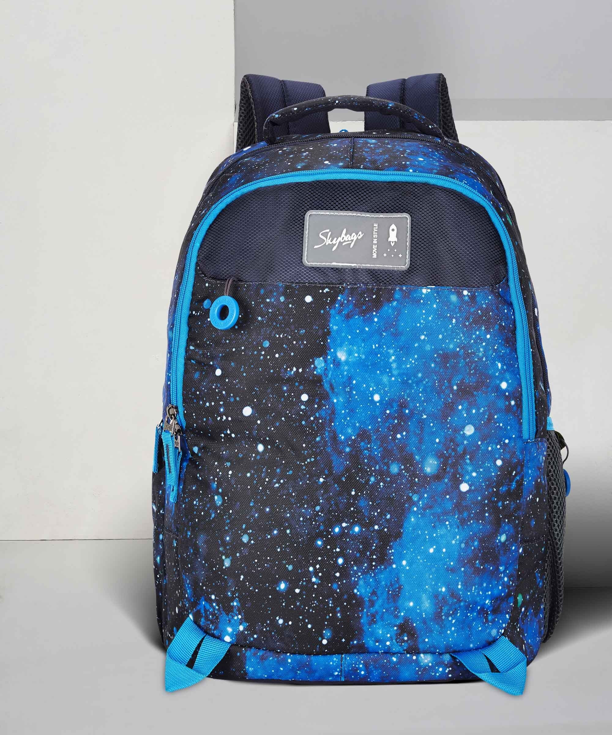 Large 34 L Backpack Polyester 34L Riddle School Backpack Black-image-22