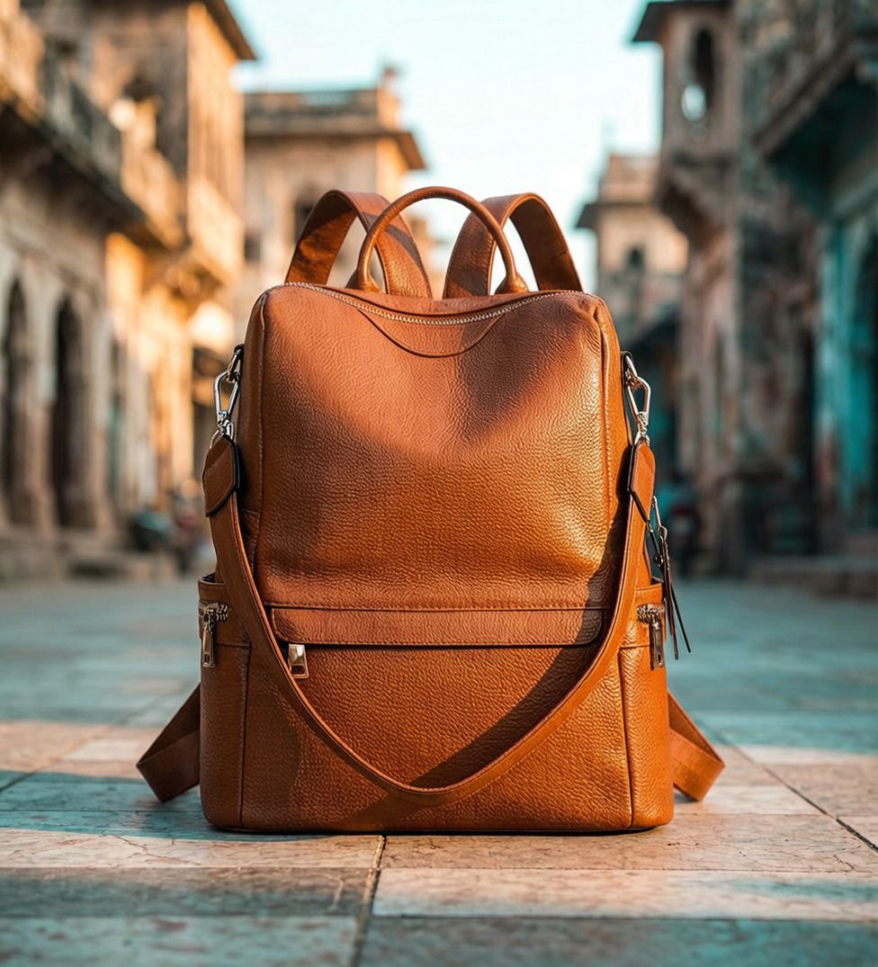 dayalaxmi fashion Small 20 L Laptop Backpack PU leather anti theft women backpack | office casual backpack-picture-39