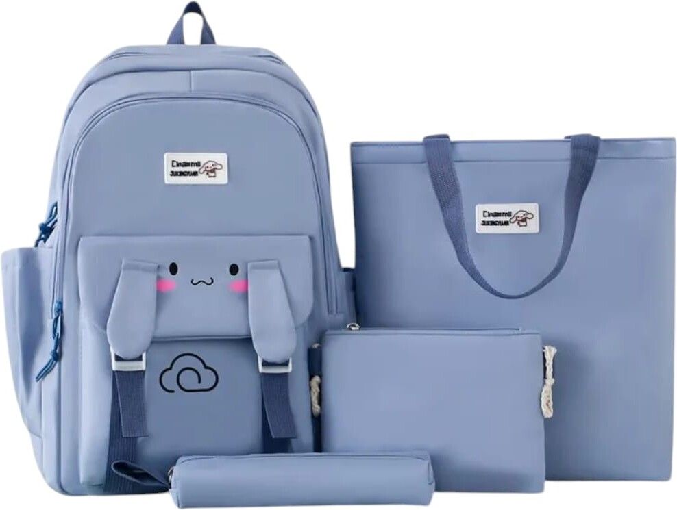Medium 30 L Laptop Backpack Trendy Korean 4PSC Set Backpack For College or School Backpack-image-45