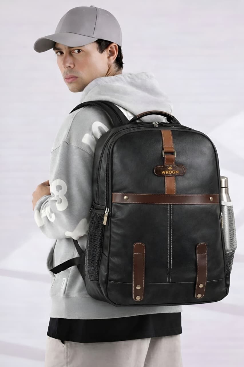 Large 40 L Laptop Backpack Large 40L Laptop Backpack Leather Vintage without Anti Theft-image-42