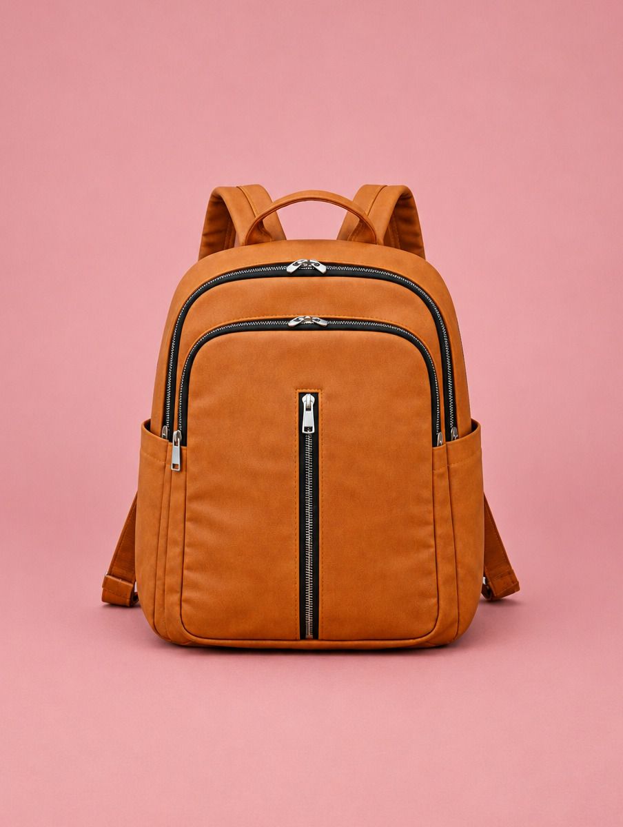 anandrajtrader Small 15 L Laptop Backpack UrbanBlush Stylish Vegan Leather College Backpack for Girls & Women-picture-40