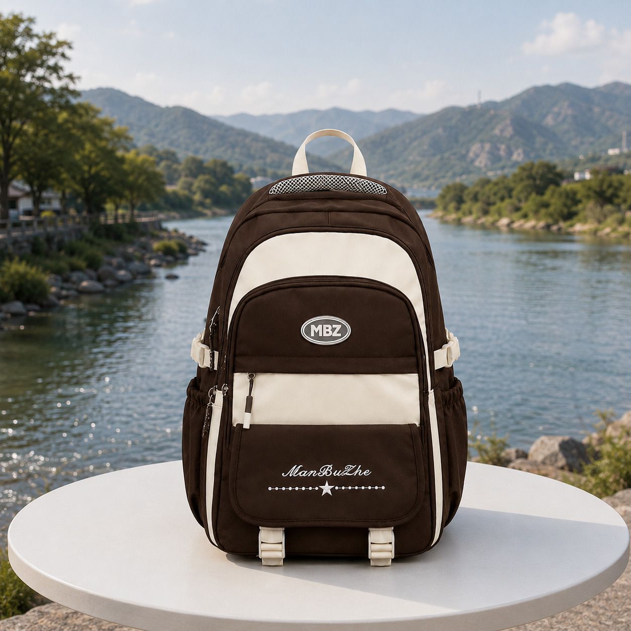 Large 40 L Laptop Backpack Unisex Korean Style Laptop Backpack Medium Size Waterproof School/College Bag-image-3