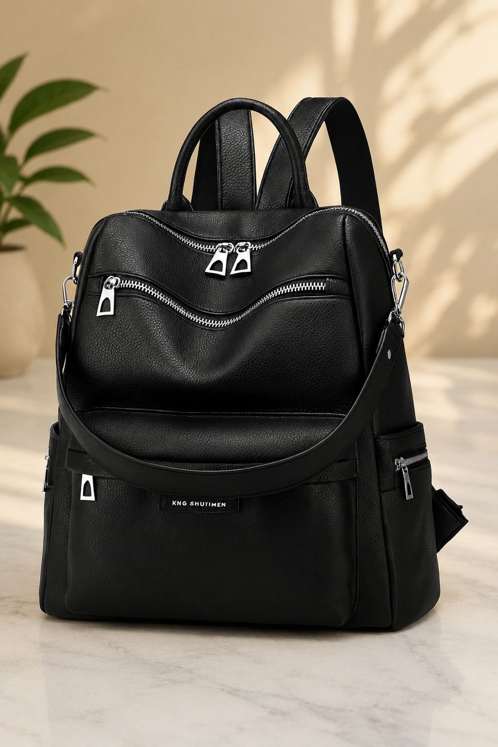 Medium 25 L Laptop Backpack Bajra Plain zip-image-5