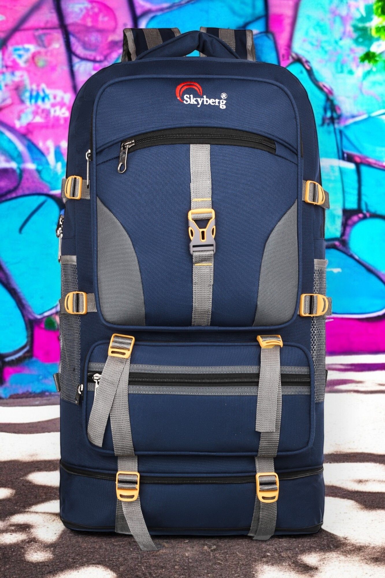skyberg Large 60 L Laptop Backpack 60 Litres urve Water Resistant Rucksack For Hiking Trekking And Travel - Unisex-picture-29
