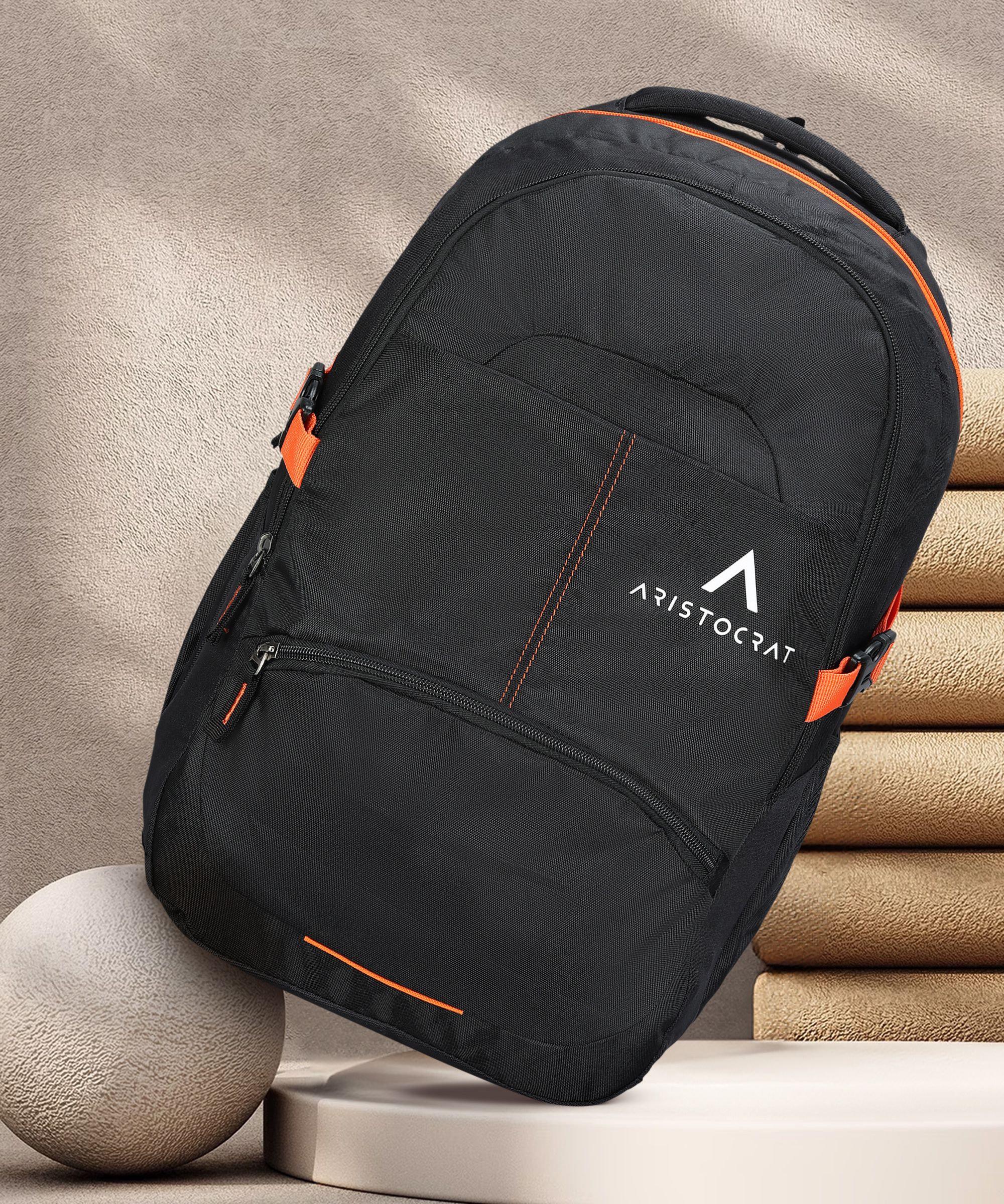 aristocrat Large 32 L Laptop Backpack Charge Laptop Backpack, 32L With Multiple Utility Pockets & Rain Cover - Black-picture-25