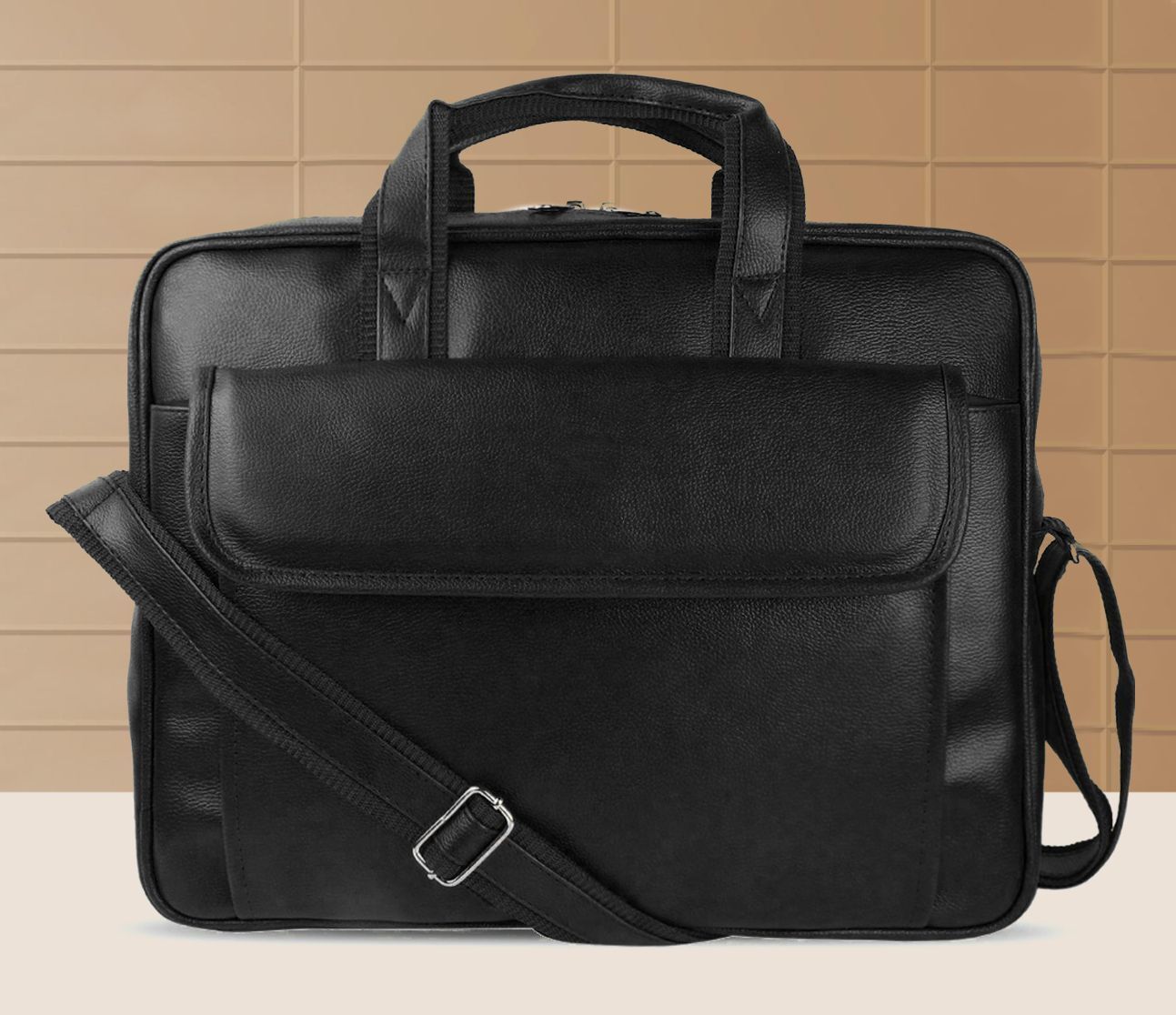 Men & Women Black Messenger Bag