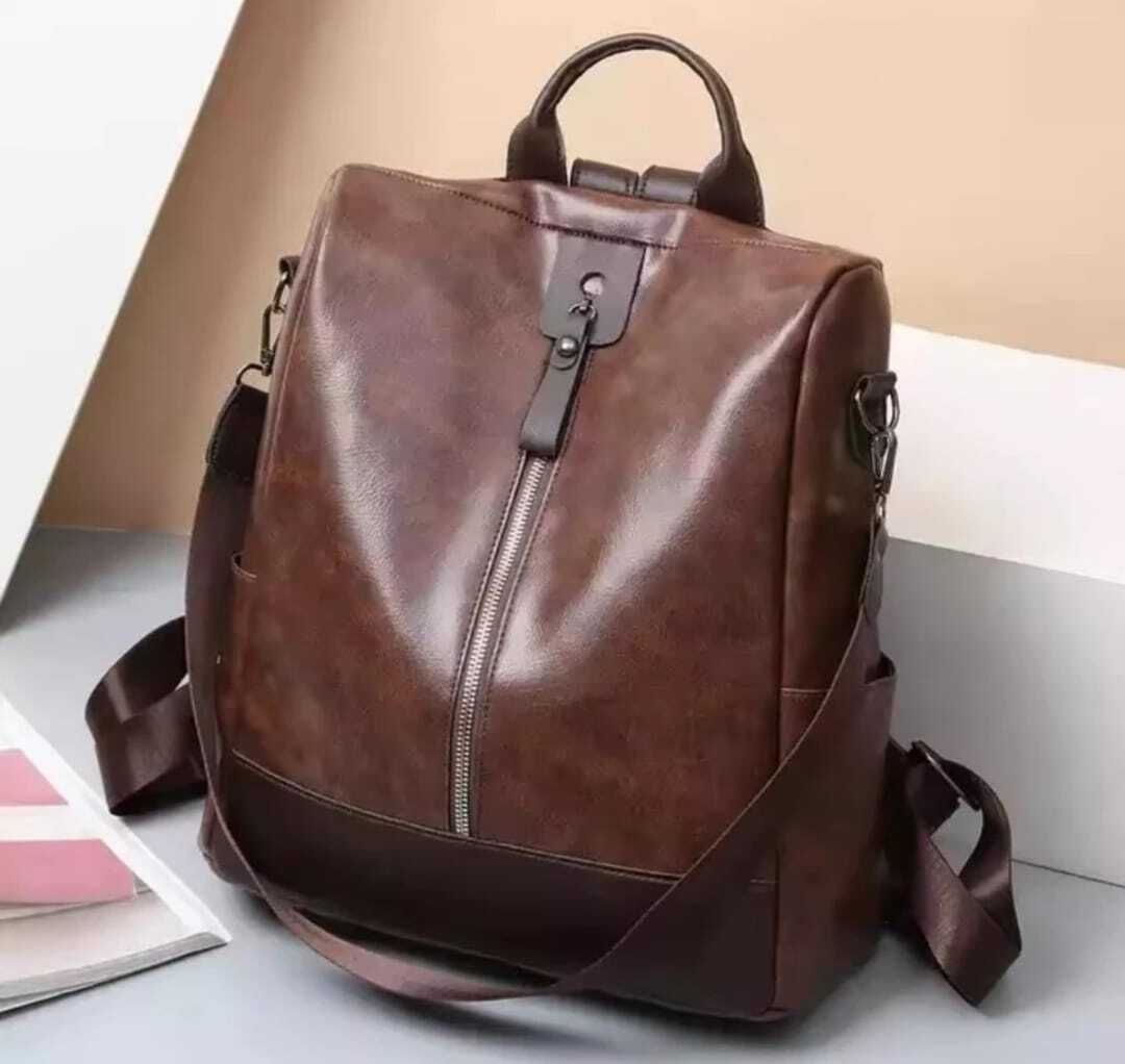 m rufous Small 20 L Backpack Coffee Brown Leather Bag for Men & Women | College, Office & Travel Bag-picture-25