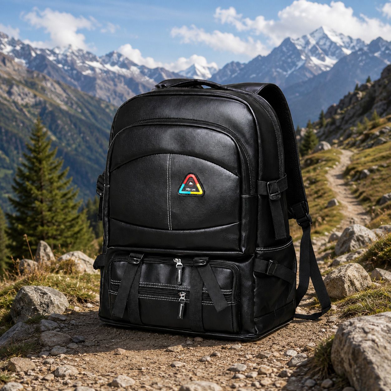 Large 45 L Laptop Backpack Stylish Premium PU Leather Laptop Travel Backpack | Unisex-image-26