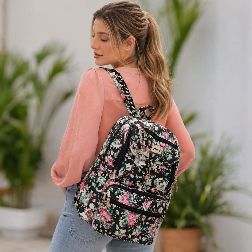 zerus Small 20 L Backpack Stylish Floral Backpack for Girls Women School College Travel Use Bag-picture-18