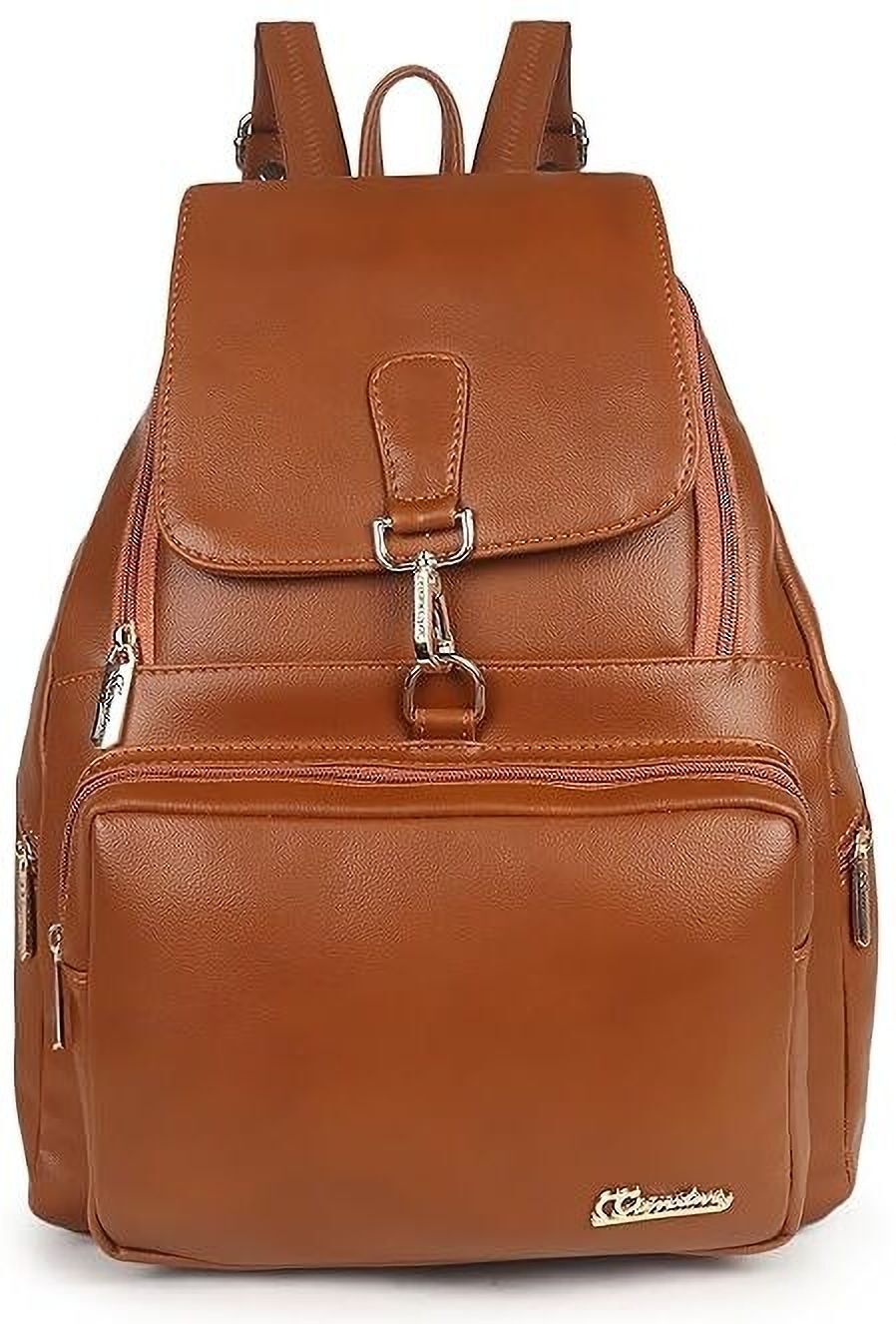 ssignature's Small 15 L Laptop Backpack Faux Leather Backpack, Anti-Theft Travel Bag with Multi Compartments-picture-16