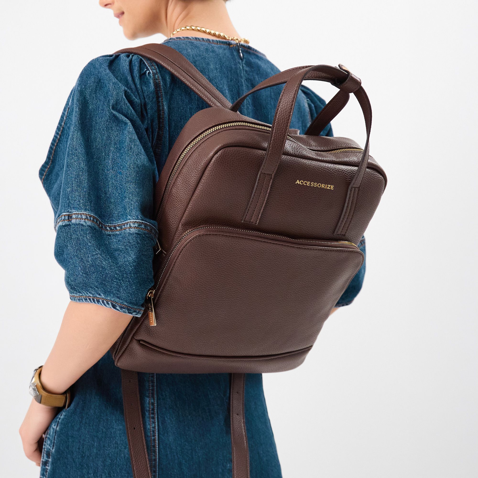 accessorize london 10.8 L Laptop Backpack Olivia Top Handle Nylon Laptop Backpack-picture-14