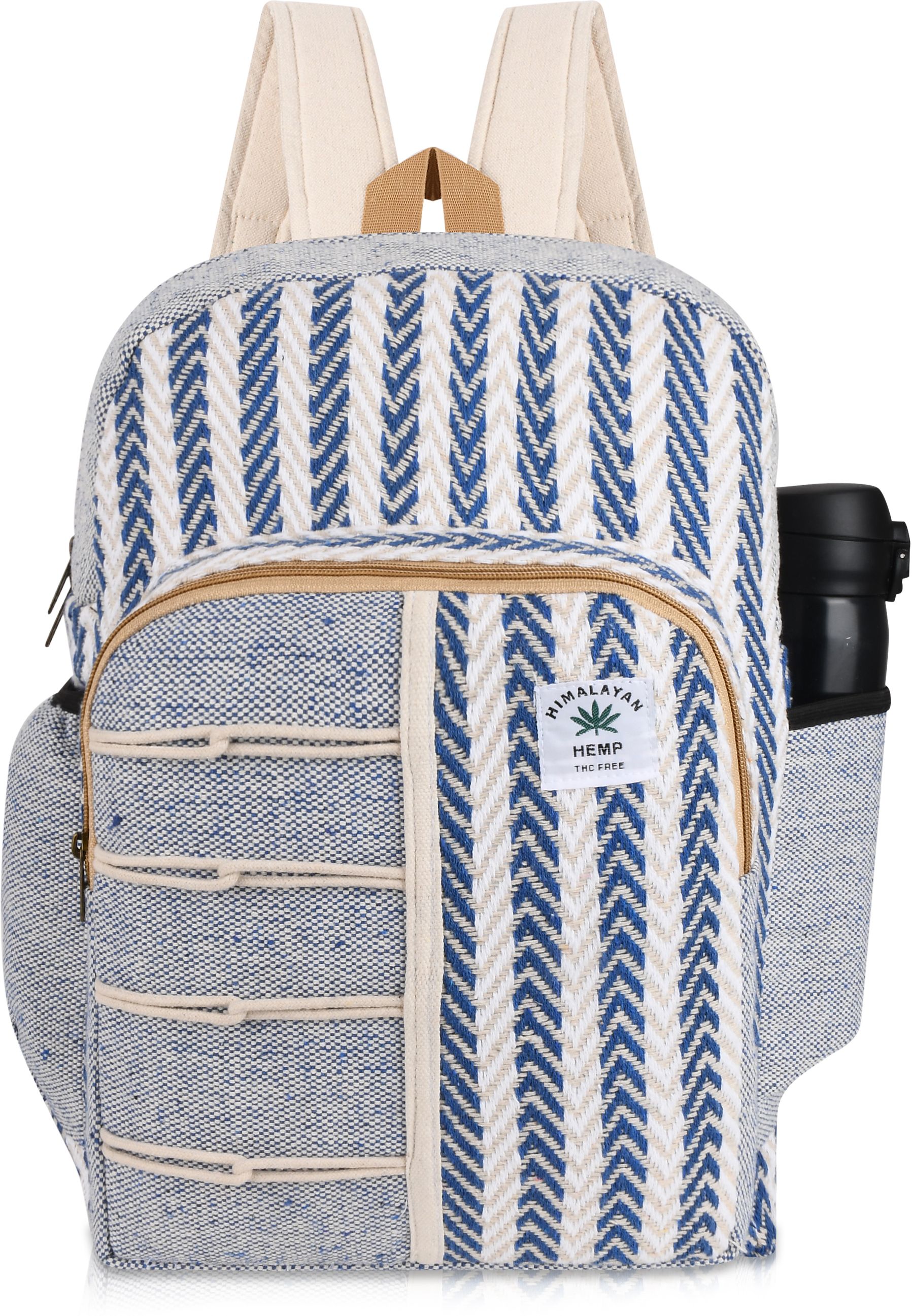 Medium 25 L Laptop Backpack ARV-BACKPACK-08-BLUE-CHEVRON-PATTERN-image-26