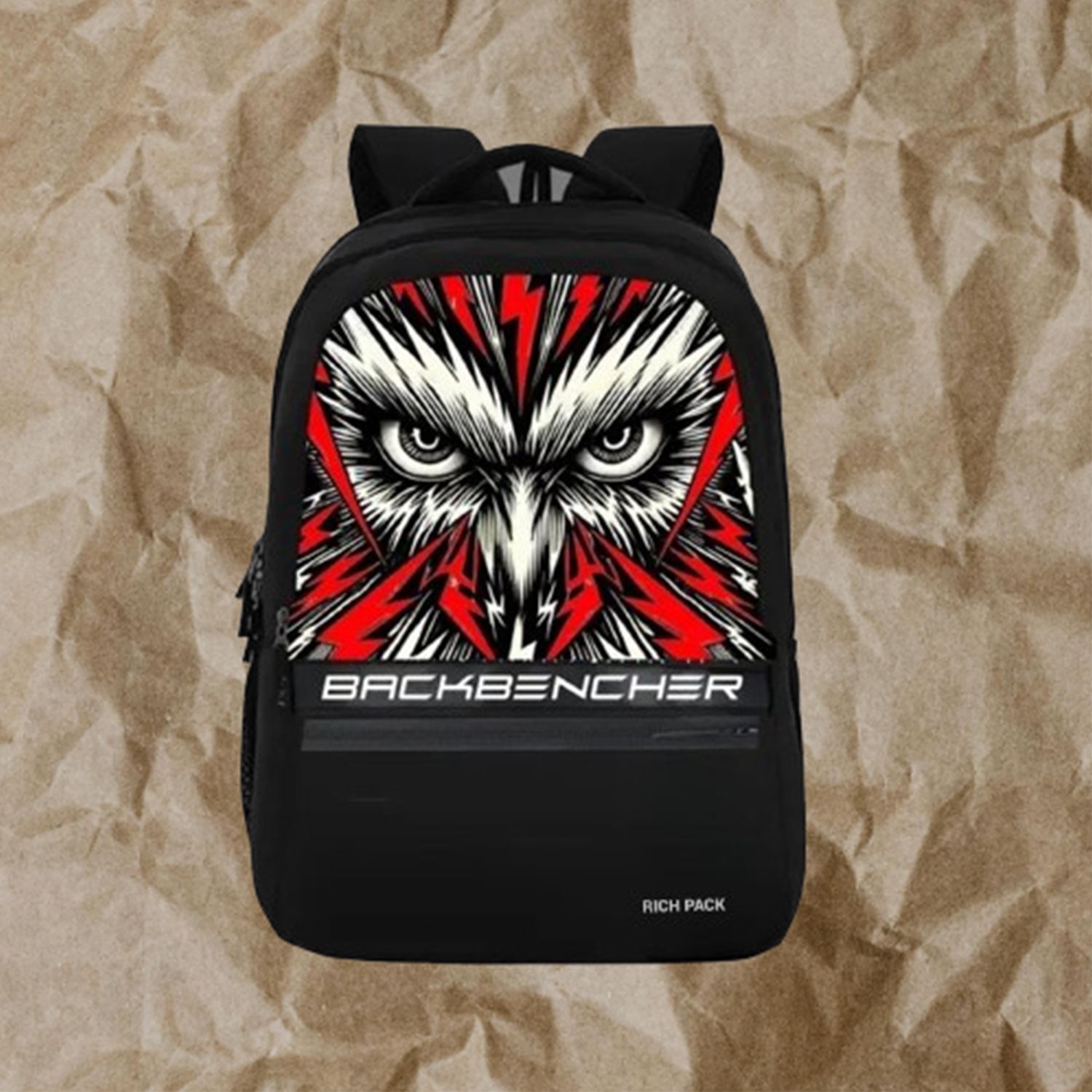 Medium 25 L Laptop Backpack Backbencher Owl print Laptop Backpack | Stylish & Durable School/College Bag-image-48
