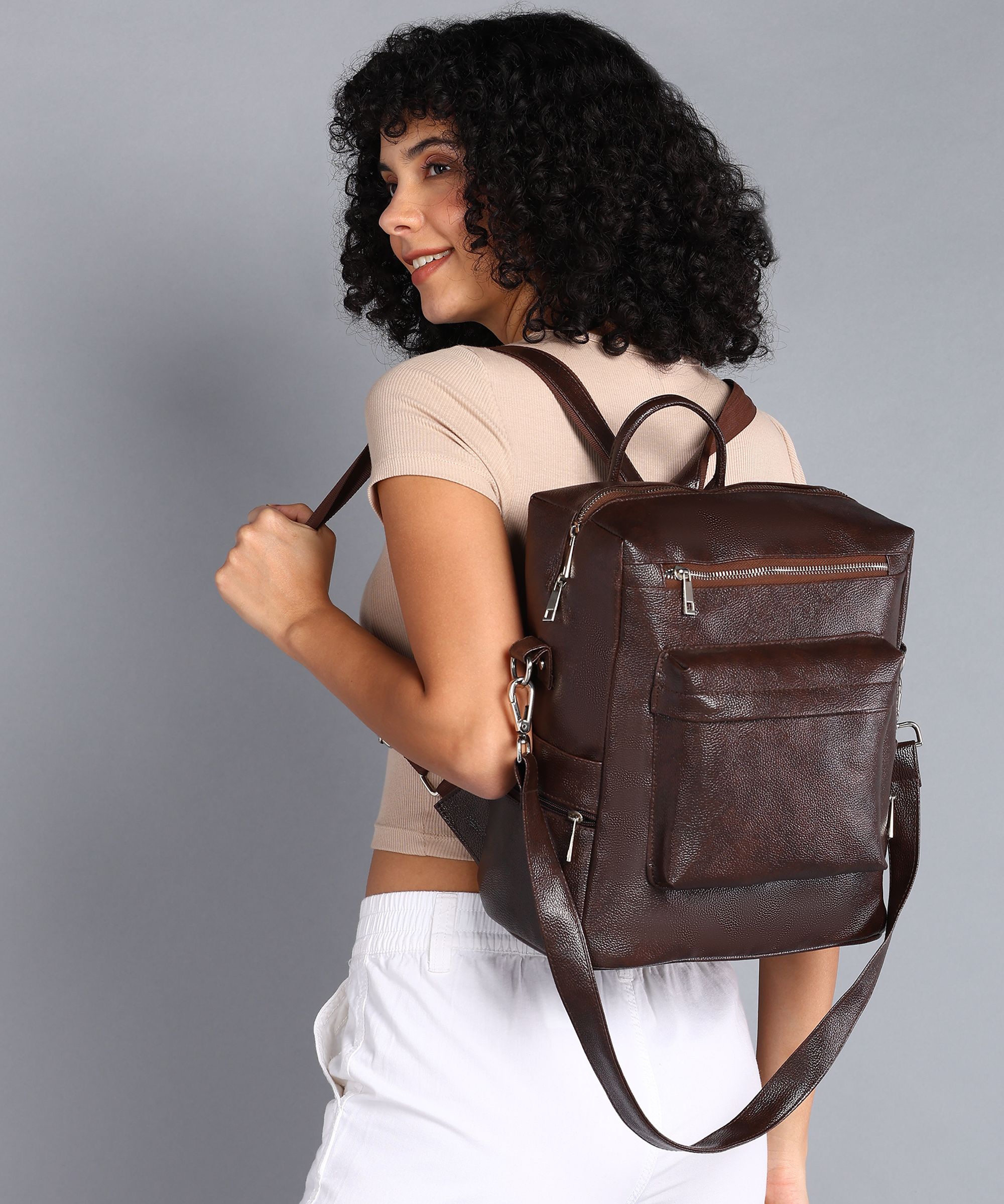 Medium 25 L Backpack Women's Fashion Backpack Purses Multipurpose Design Handbags and Shoulder Bag-image-49