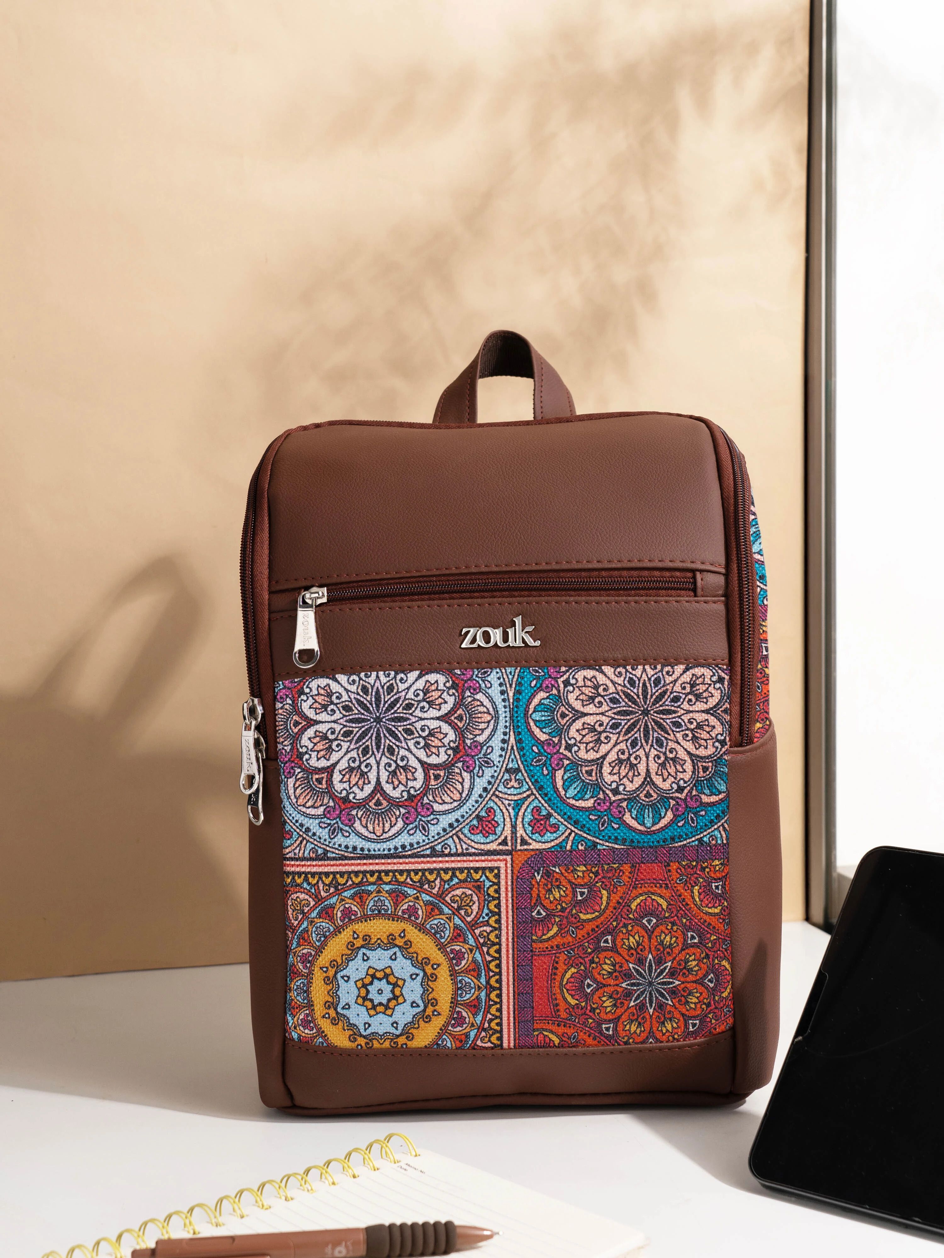 zouk 10.6 L Backpack Multicolor Mandala Print Amalia Daypack-picture-38