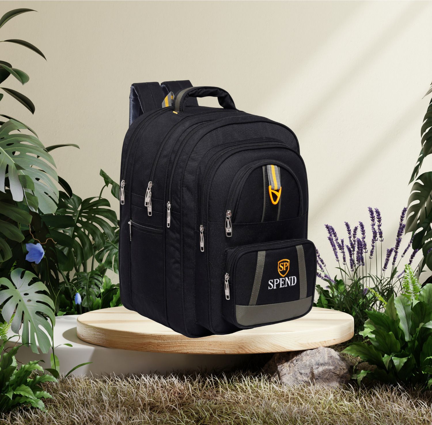 spend Large 70 L Backpack Large Size High Quality Stylish bag Backpack Class 6th to 10th School Bag(Black)-picture-20