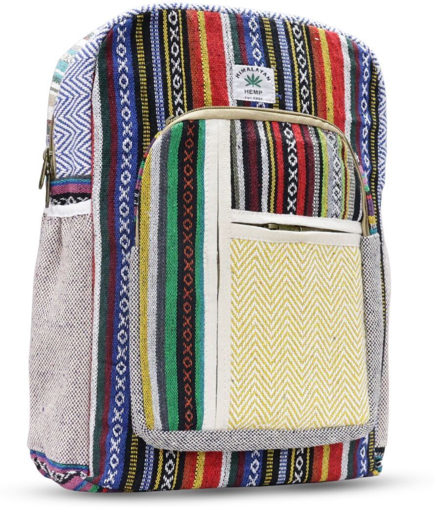 saras aajeevika Small 10 L Backpack Handmade Cotton Drawstring Backpack Eco-Friendly Travel School Bag-picture-35