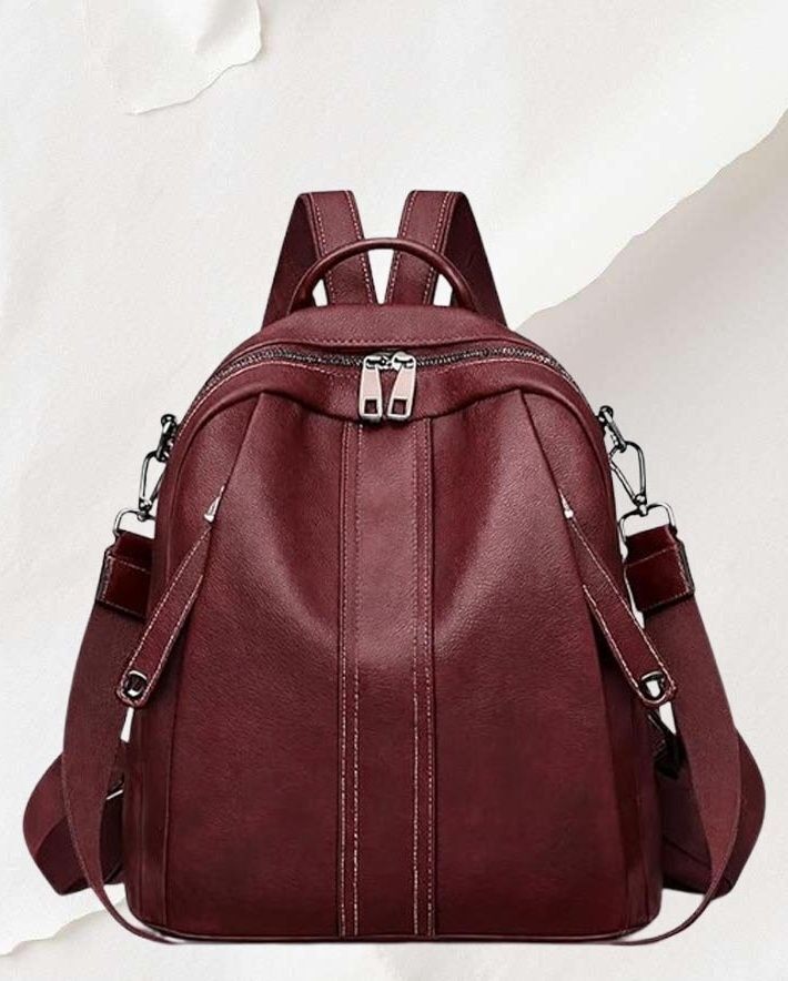 womenbuzz Medium 25 L Laptop Backpack Purse for Women Convertible Travel Vintage PU Leather Shoulder 25 L Backpack-picture-34