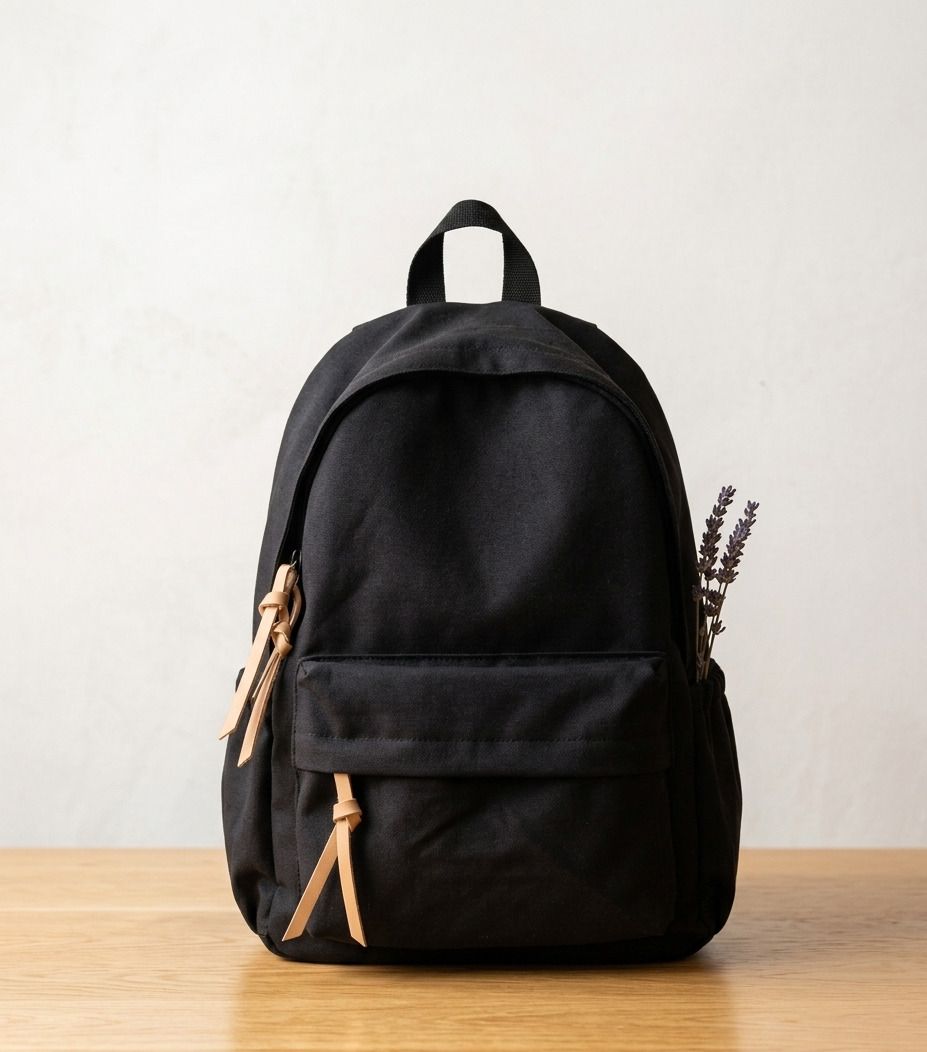 savie Small 20 L Laptop Backpack Minimalist 25L Aesthetic College Backpack with Tan Accents-picture-30