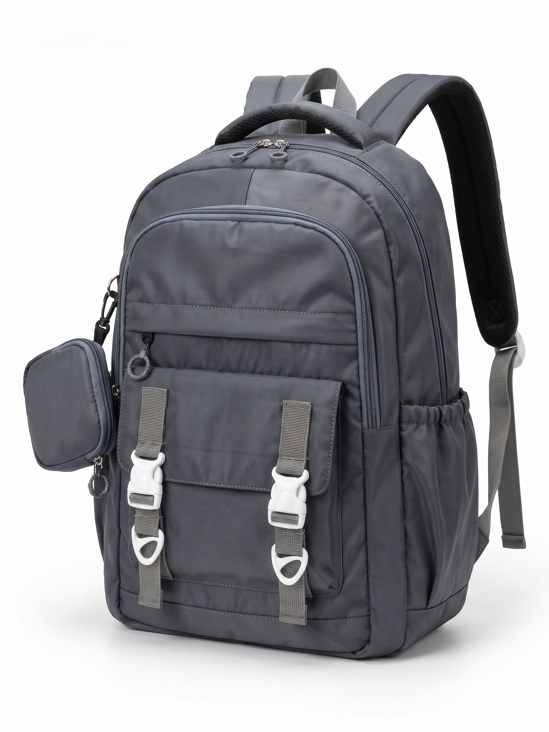 cutecarry Medium 25 L Laptop Backpack Korean Style Grey Backpack for Girls and women-picture-10