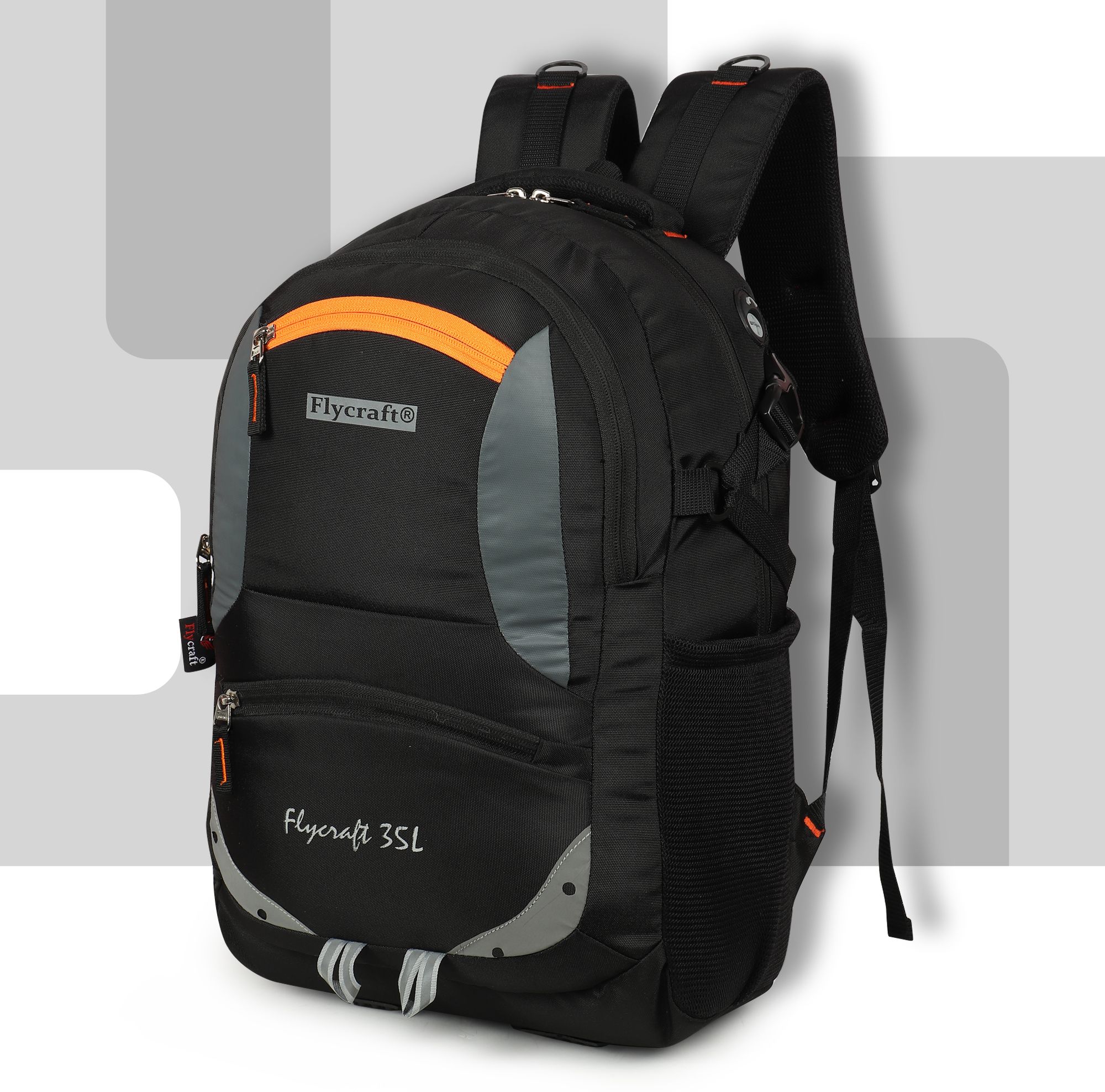Large 35 L Laptop Backpack ./1 orange black office travel-image-35