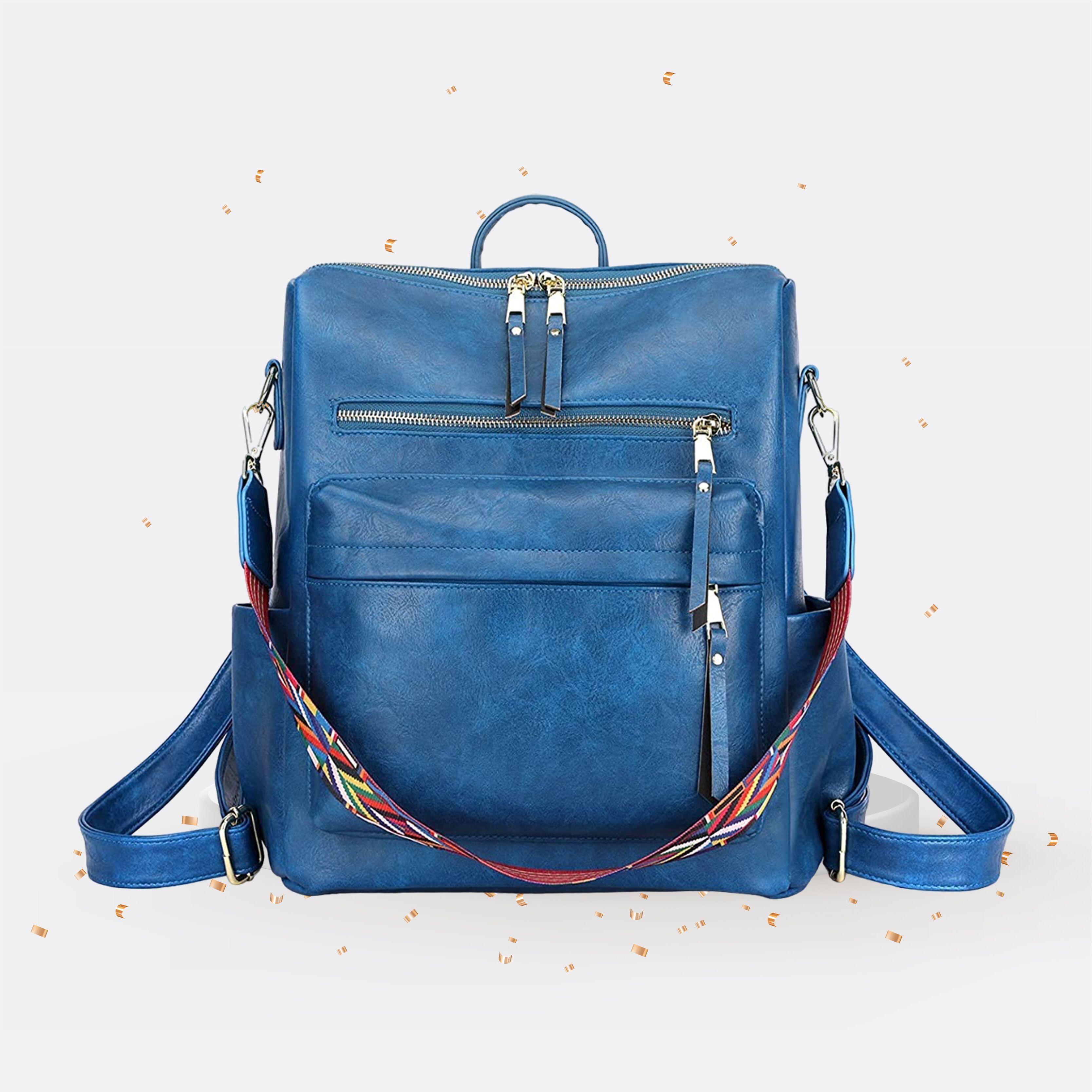 womenbuzz Medium 25 L Backpack Women's Fashion Backpack Purses Multipurpose Design and Shoulder Bag PU Leather-picture-10