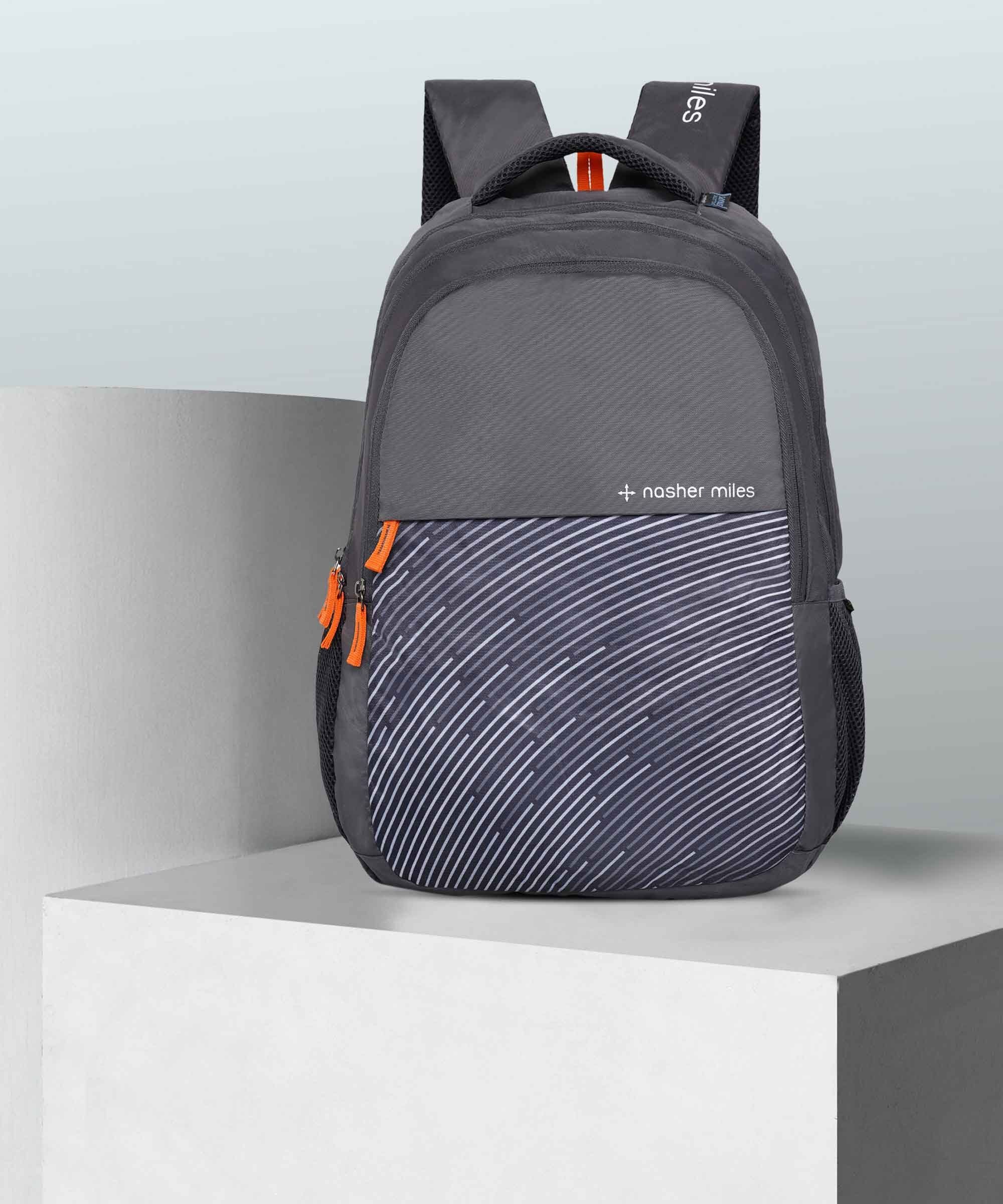 nasher miles Large 45 L Backpack Backpack for Men & Women | 3 compartment/Casual/College Bag | Grey, 45L-picture-20