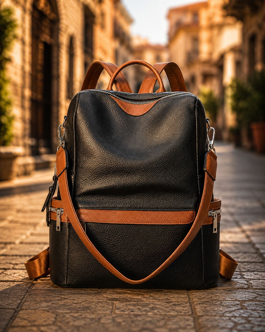 dayalaxmi fashion Small 20 L Laptop Backpack PU leather anti theft women backpack | office casual backpack-picture-20