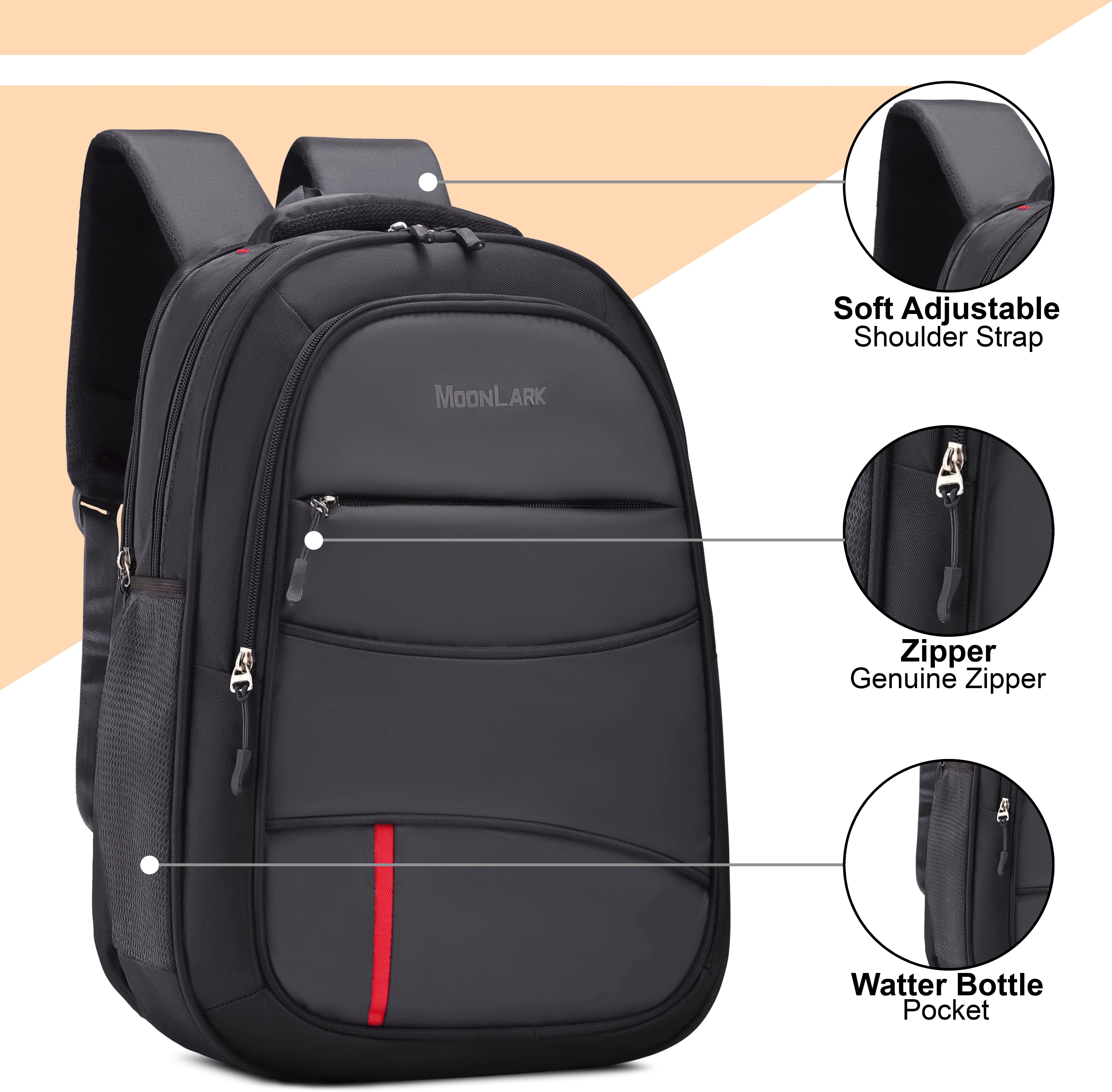 Large 35 L Laptop Backpack Waterproof Travel Backpack with Rain Cover | Large Capacity Office & College Bag