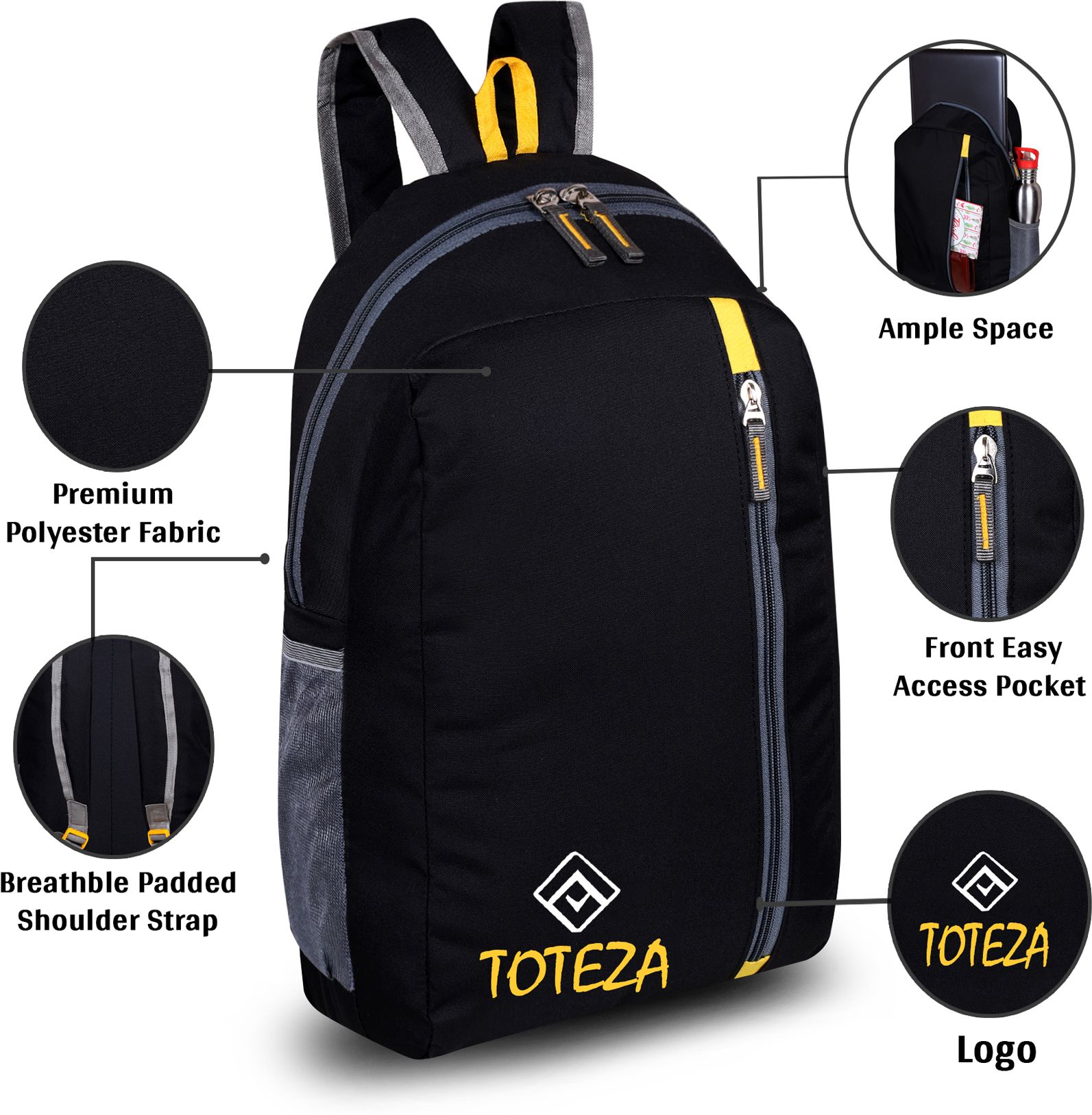Medium 22 L Backpack Small 20 L Laptop Backpack SCHOOL/COLLEGE/OFFICE TRAVEL BUSINESS OFFICE BAG-image-5