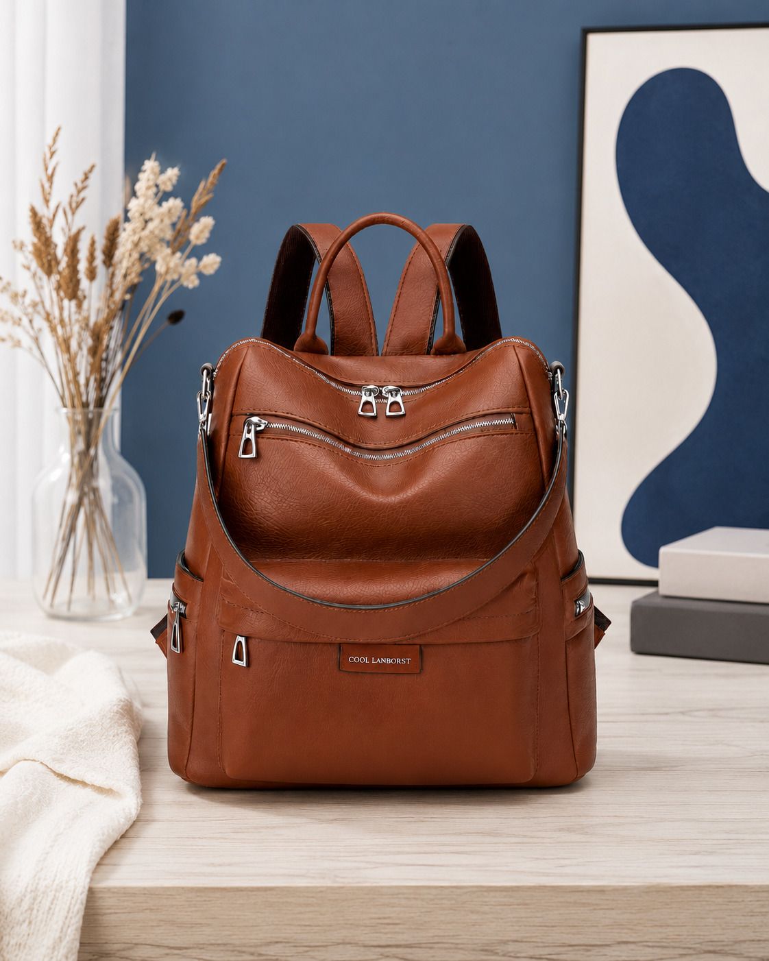 laik Medium 25 L Laptop Backpack Bajra Plain zip-picture-20