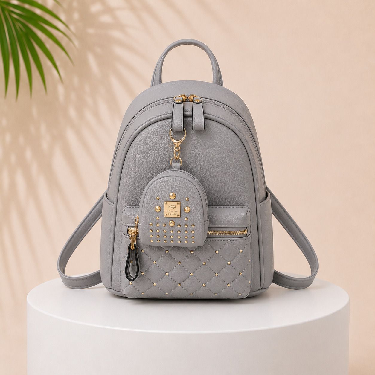 upternz Small 8 L Backpack Premium Luna Mini Quilted Backpack with Coin Pouch Lightweight with Front Pocket-picture-24