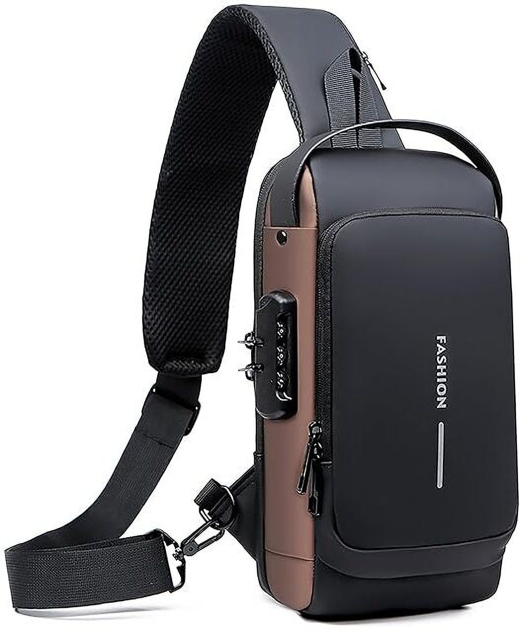 Small 5 L Backpack Stylish Unisex Waterproof Anti-theft CrossBody Bag With Password Zipper Lock-image-26