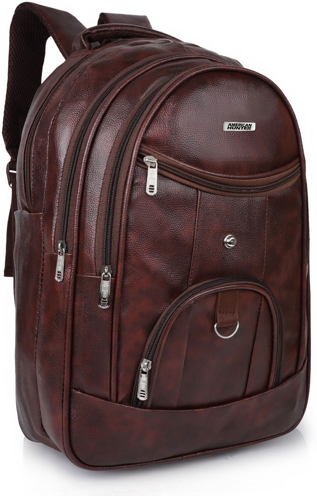 american hunter Large 40 L Laptop Backpack Vegan Leather Casual Backpack for Men-picture-13