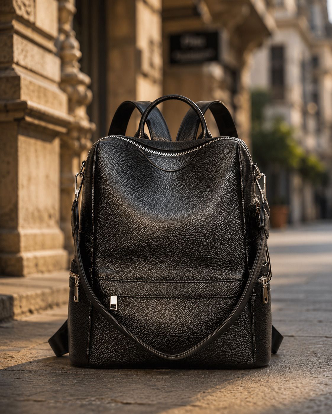 dayalaxmi fashion Small 20 L Laptop Backpack PU leather anti theft women backpack | office casual backpack-picture-10