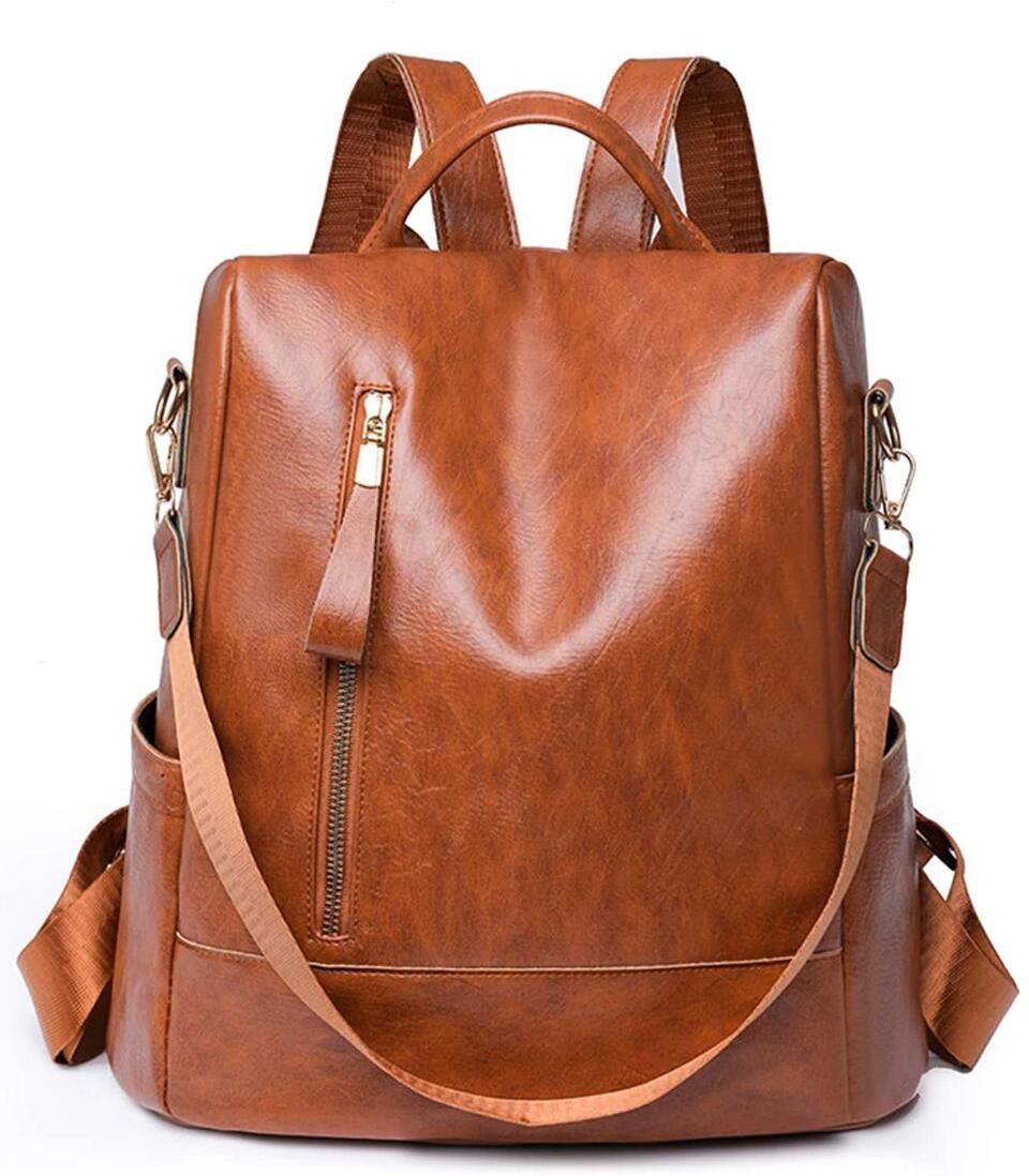 m rufous Small 20 L Backpack Ladies Tan Vegan Leather Backpack for College, Office, Travel & Daily Use-picture-33