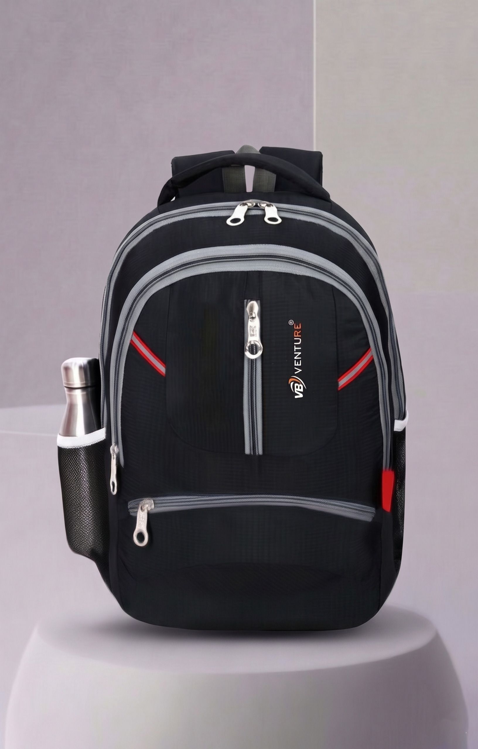 vb venture Medium 25 L Backpack nisex Daily Backpack with Multiple Zipper Pockets-picture-39
