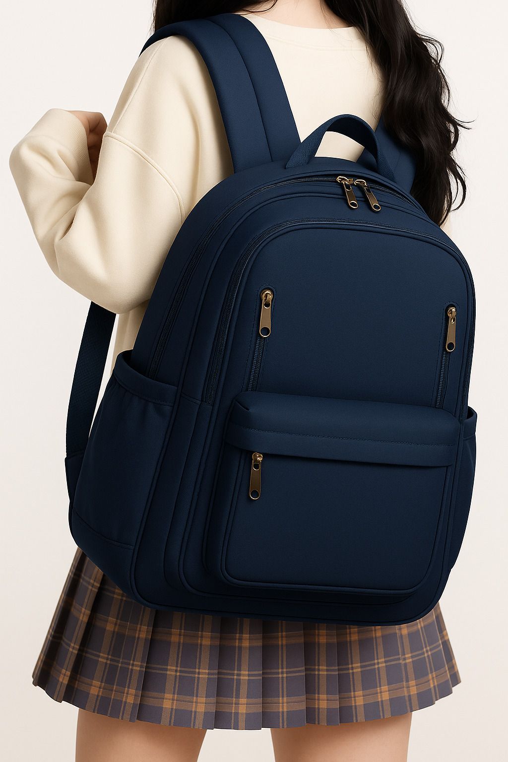 Small 20 L Laptop Backpack Trending Stylish Casual Attractive Light weight PU Leather Girls College Bag-image-41