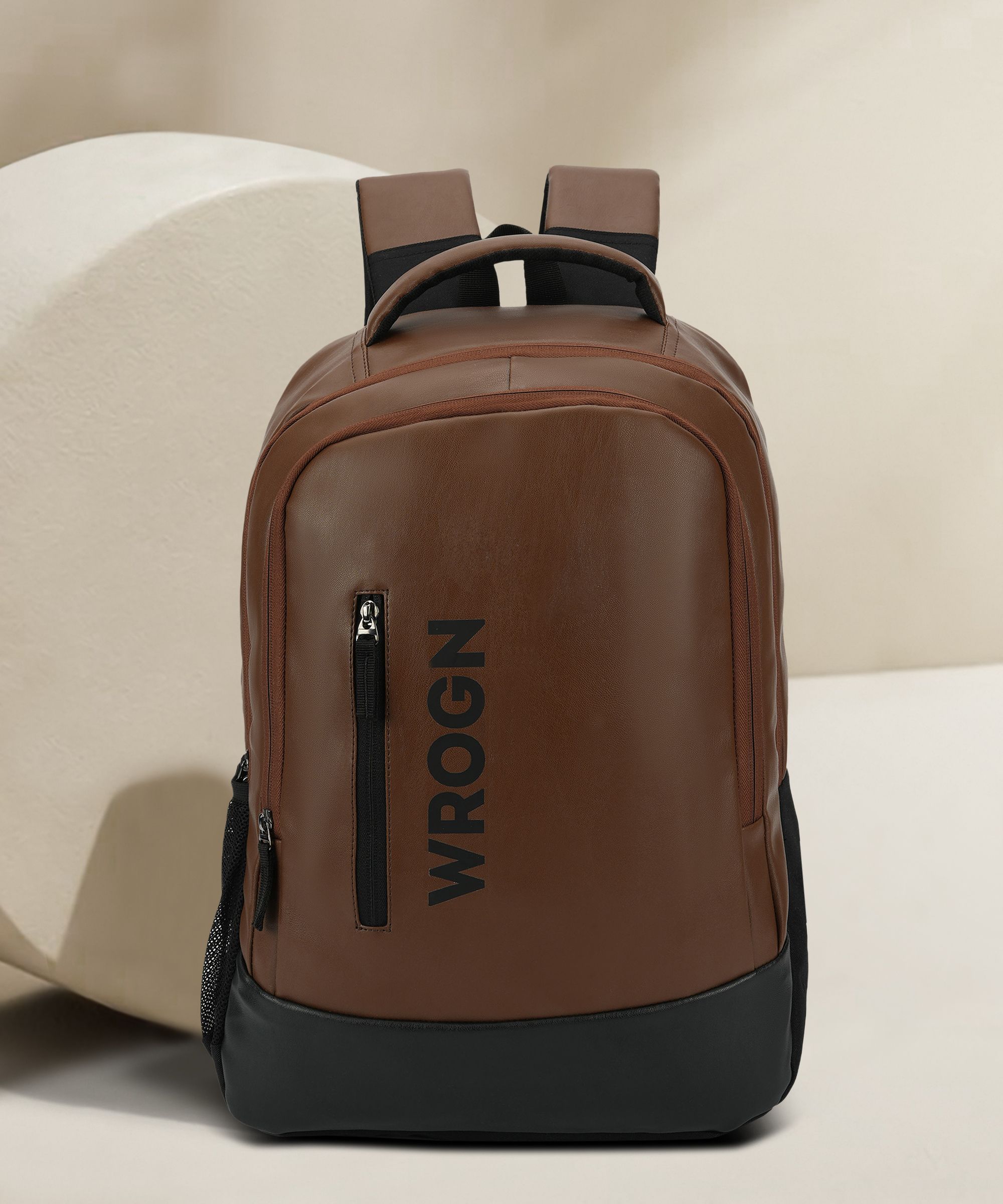 Large 35 L Laptop Backpack USB Charging Port, Anti-theft Pocket, 15.5 inches Laptop faux Leather Backpack-image-47