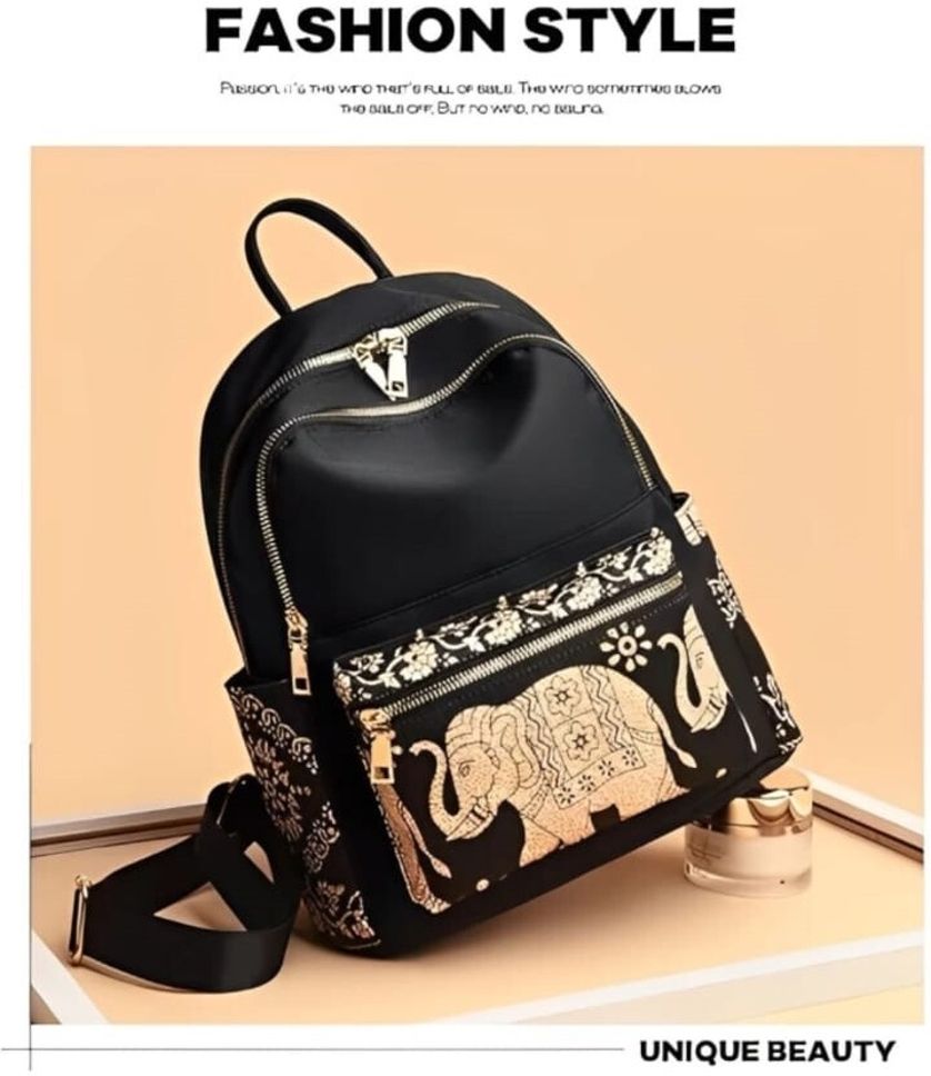 Small 15 L Backpack Elephent Print Classic Bag For Women Backpack For Women & Girls-image-43