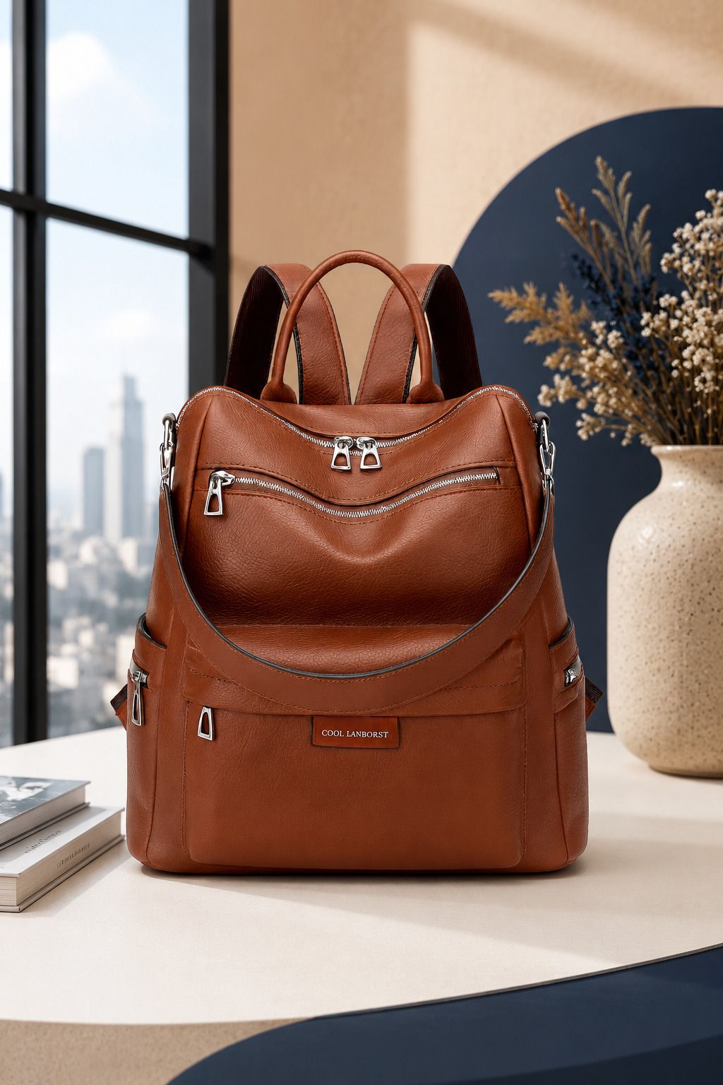 laik Medium 25 L Laptop Backpack Bajra Plain zip-picture-21