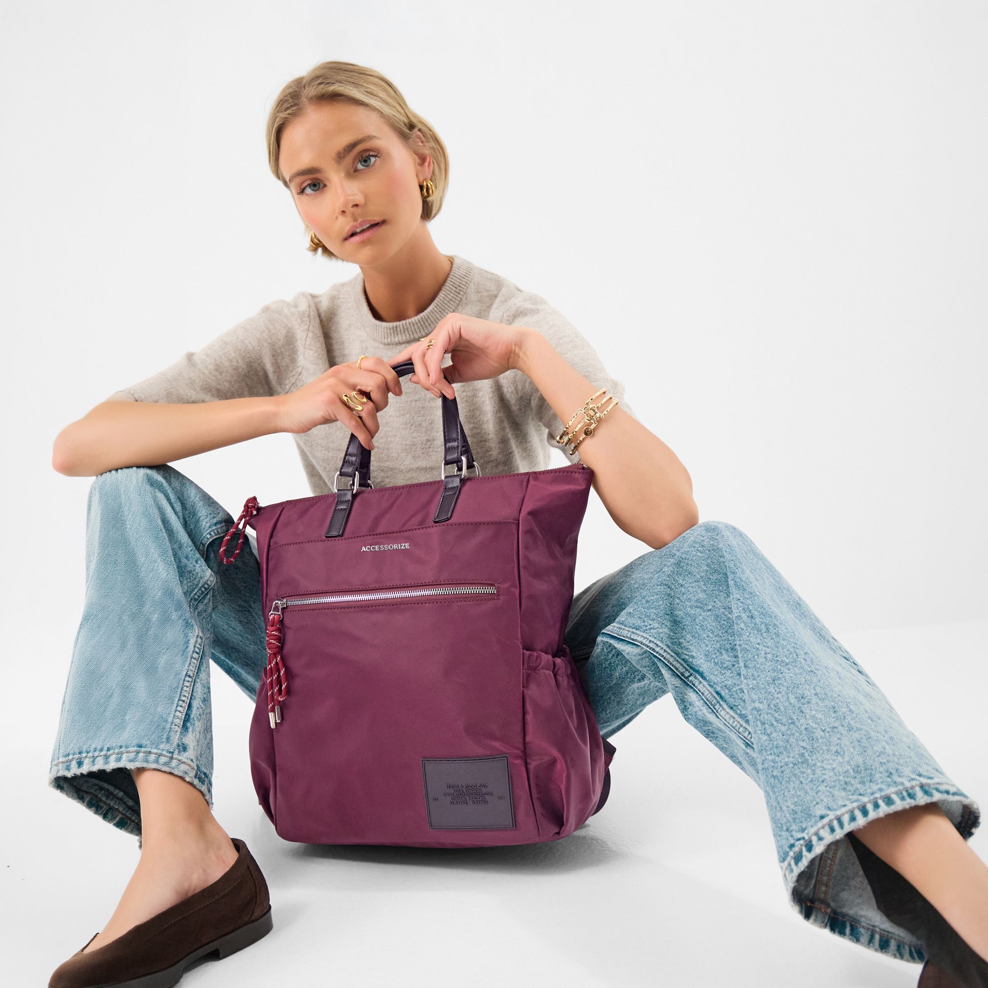 accessorize london 16.65 L Laptop Backpack Navy Moonleaf Printed Backpack-picture-45