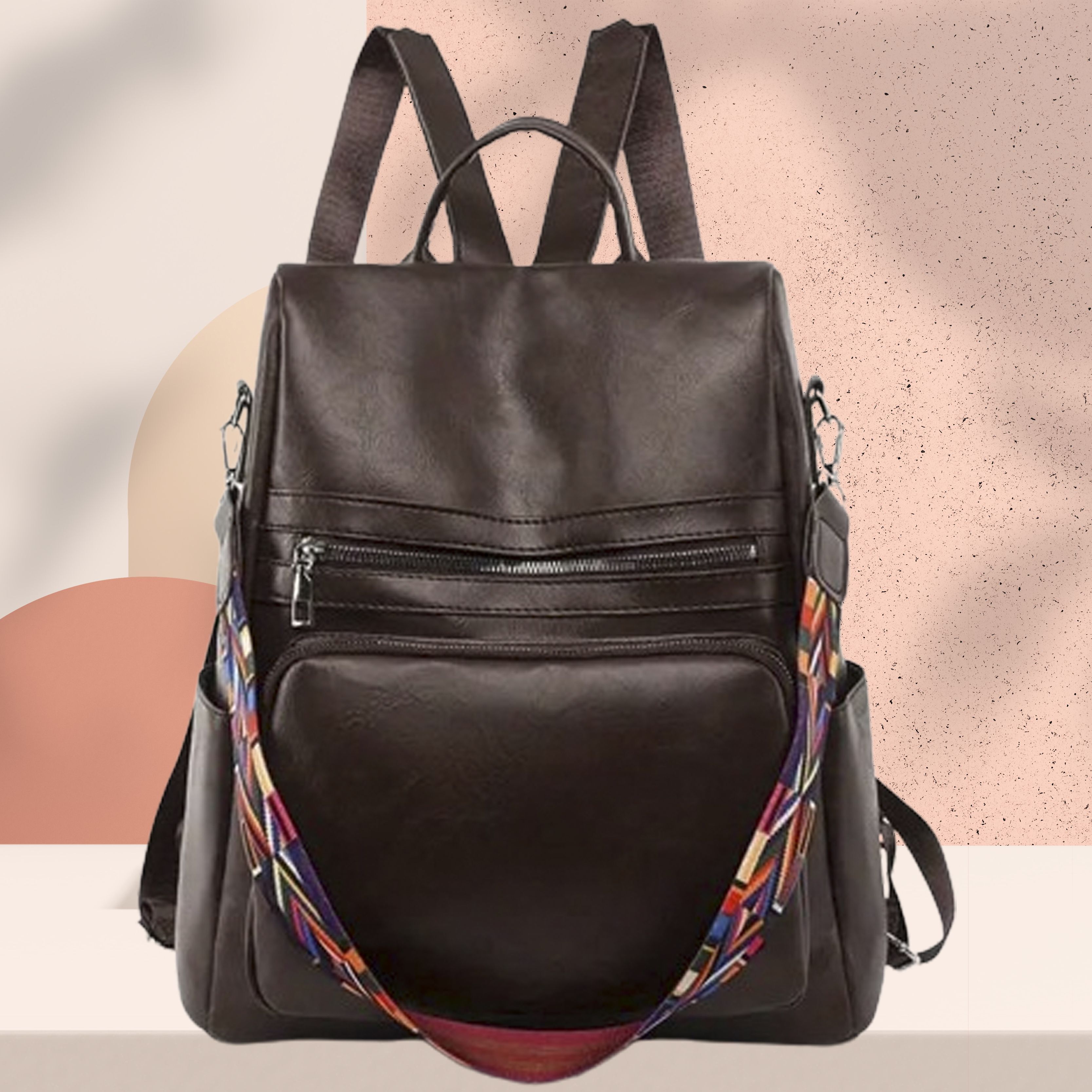 Medium 25 L Backpack Women's Fashion Backpack Purses Multipurpose Design Handbags and Shoulder Bag-image-5